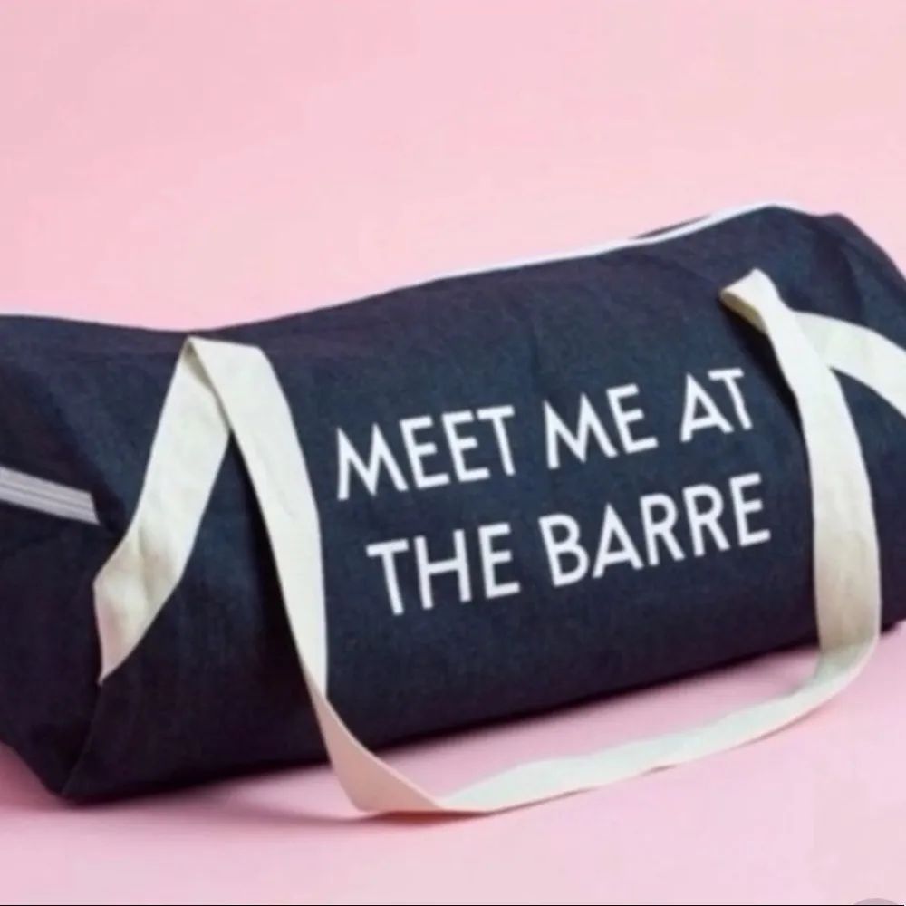Private Party “Meet Me At The Barre” Denim Gym Bag - Image 2