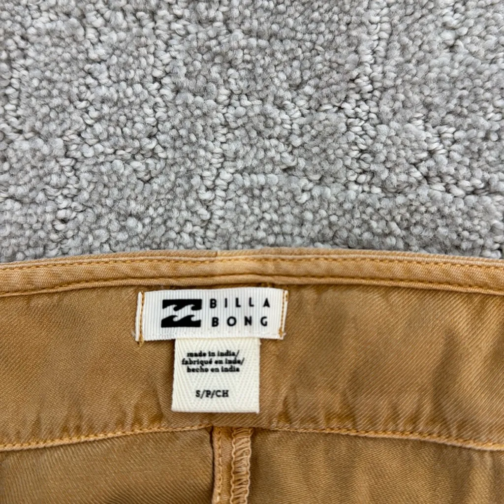 Billabong “Wild Pursuit” wild honey yellow overalls shortalls romper shorts - Image 5