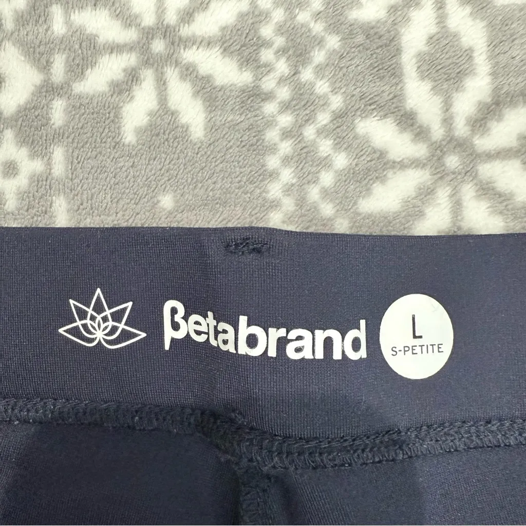 NWOT Betabrand Classic Dress Pant Yoga Pant Bootcut Navy Large Petite‎ - Image 4
