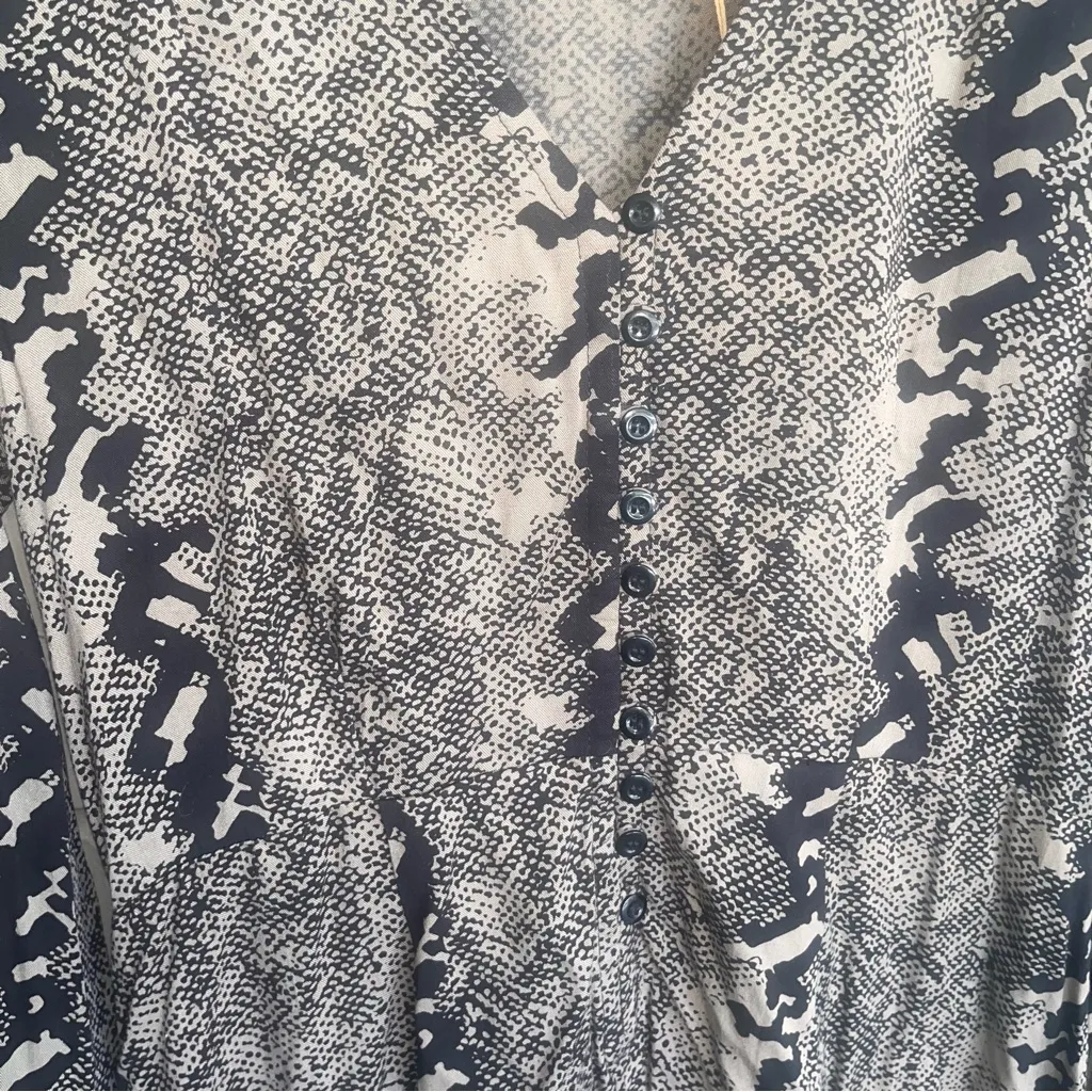 NWT Anthropologie Bel Kazan $148 Snakeskin Odessa Midi Dress Front Slit L Brown Size L - Image 7