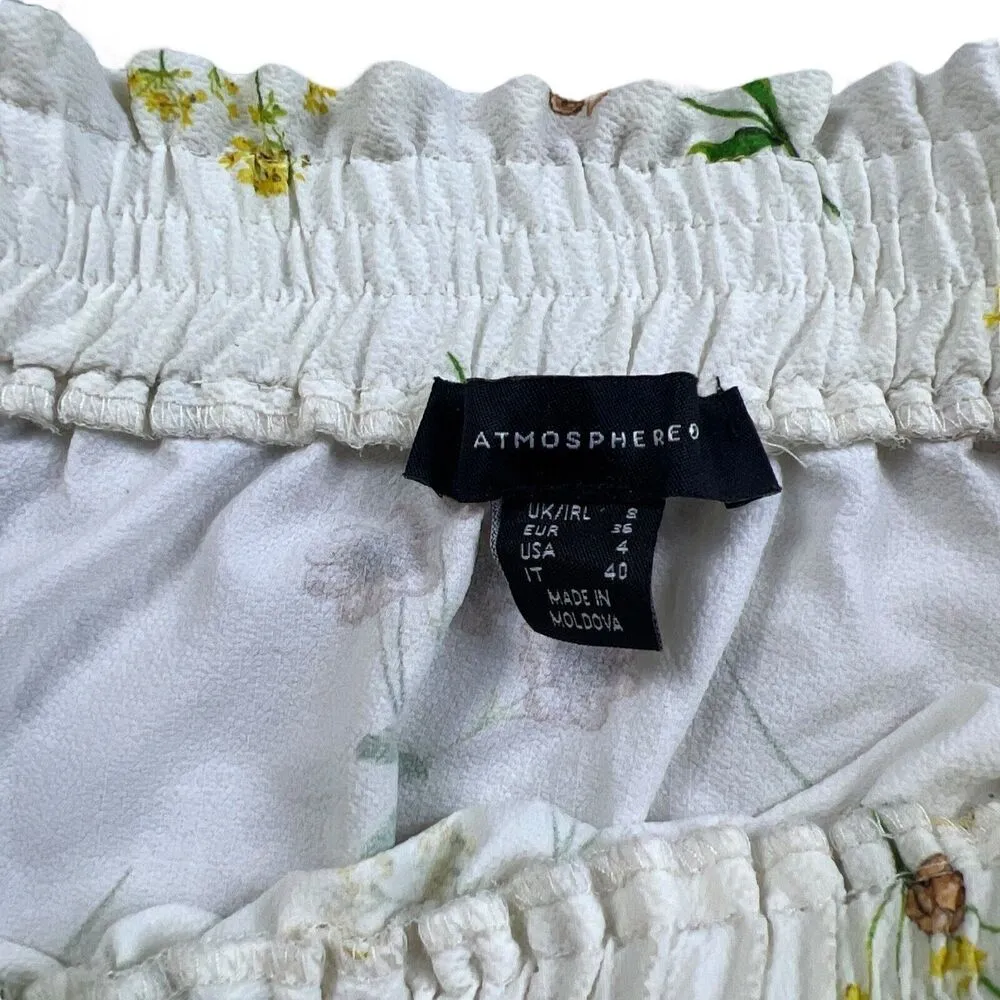 Flowy Floral Off Shoulder Top Size Small - Image 3