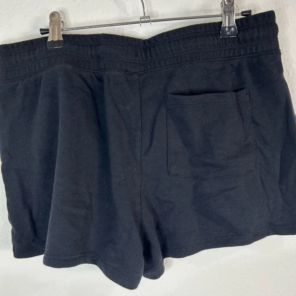 Yogalicious Womens Large Black Lounge Shorts Drawstring Pocket Athleisure Cotton - Image 6