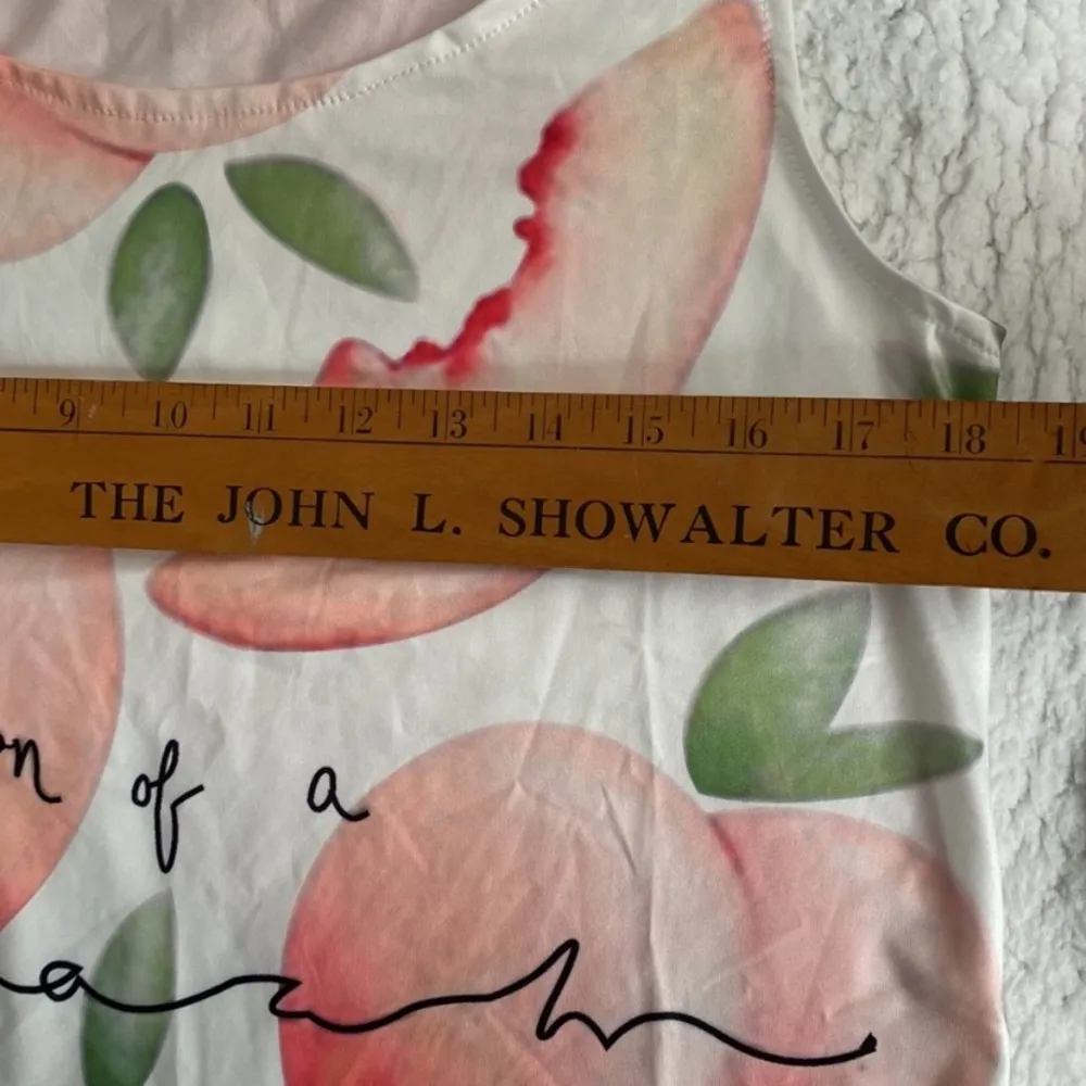 Women’s Peach Graphic Tank Top SON OF A PEACH size medium Pun Fun top shirt - Image 5