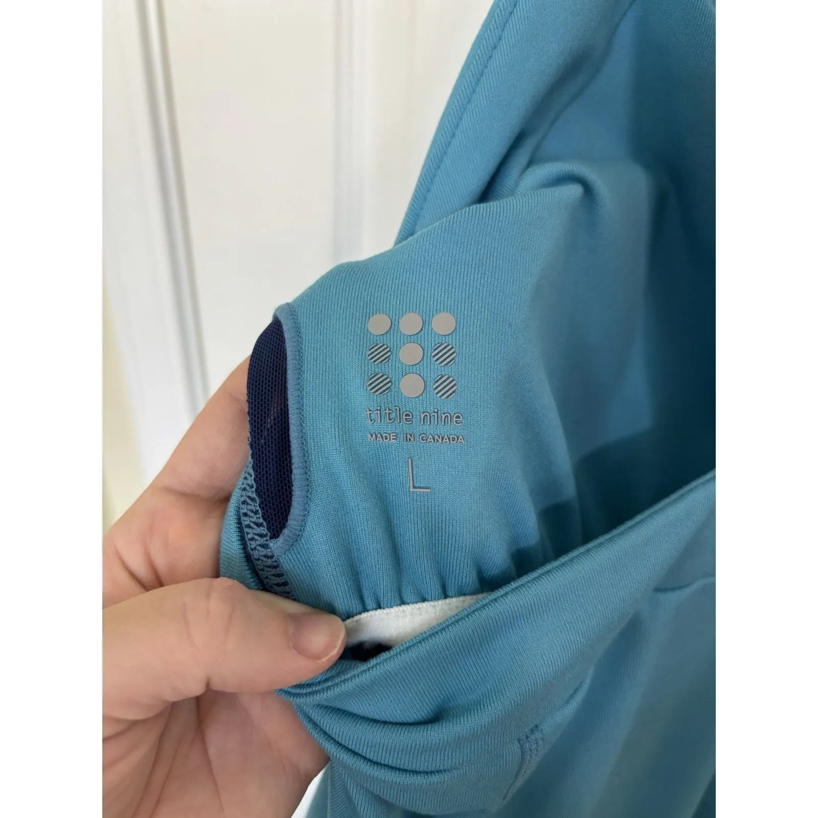 Title Nine Blue Strappy Built In Bra Athletic Dress Size Large Outdoors Casual - Image 4