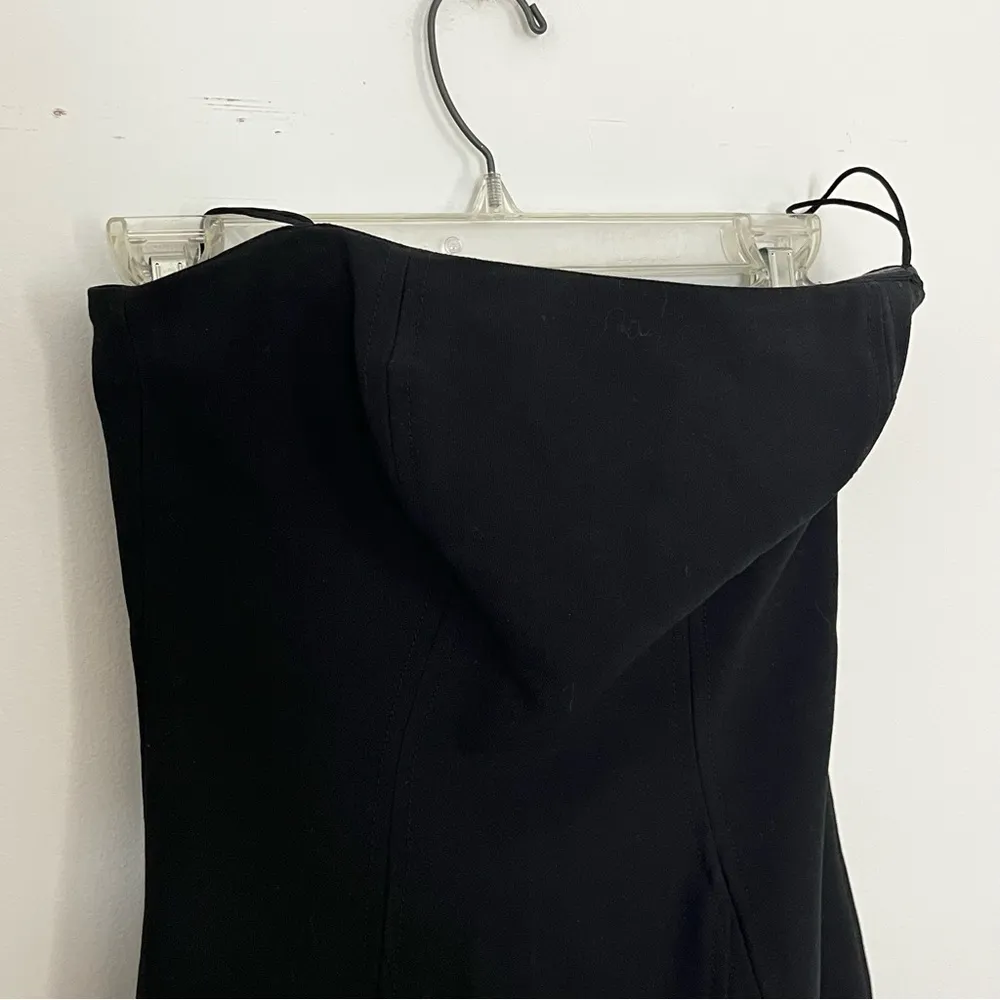 Cinq‎ a Sept Calvina Fluted Drop Waist Strapless Peplum Hem Dress Women Size 2 - Image 5