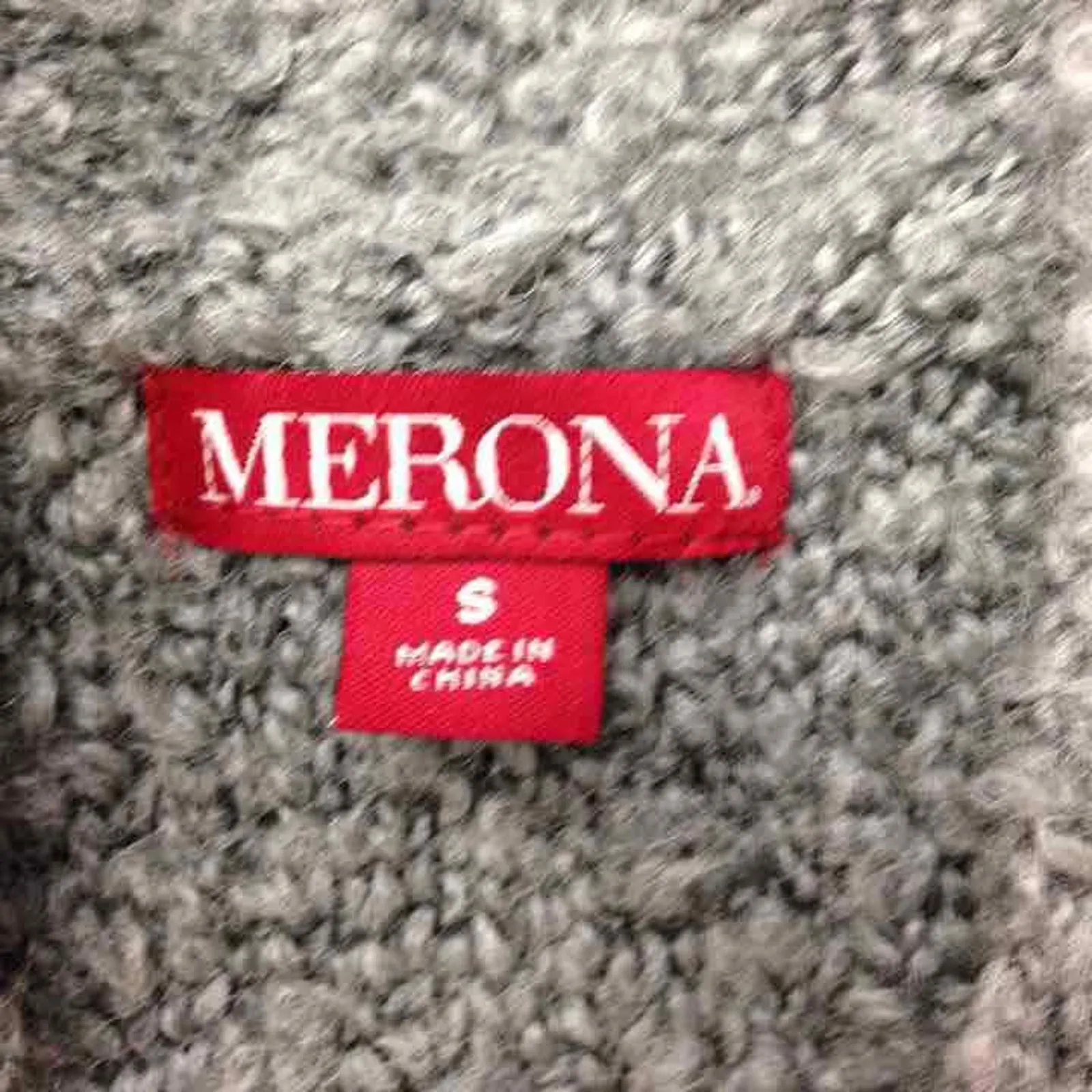 Merona Womens Sweater Size S Carcoat Car Coat Gray Vintage Look Slubby Knit NEW‎ - Image 4