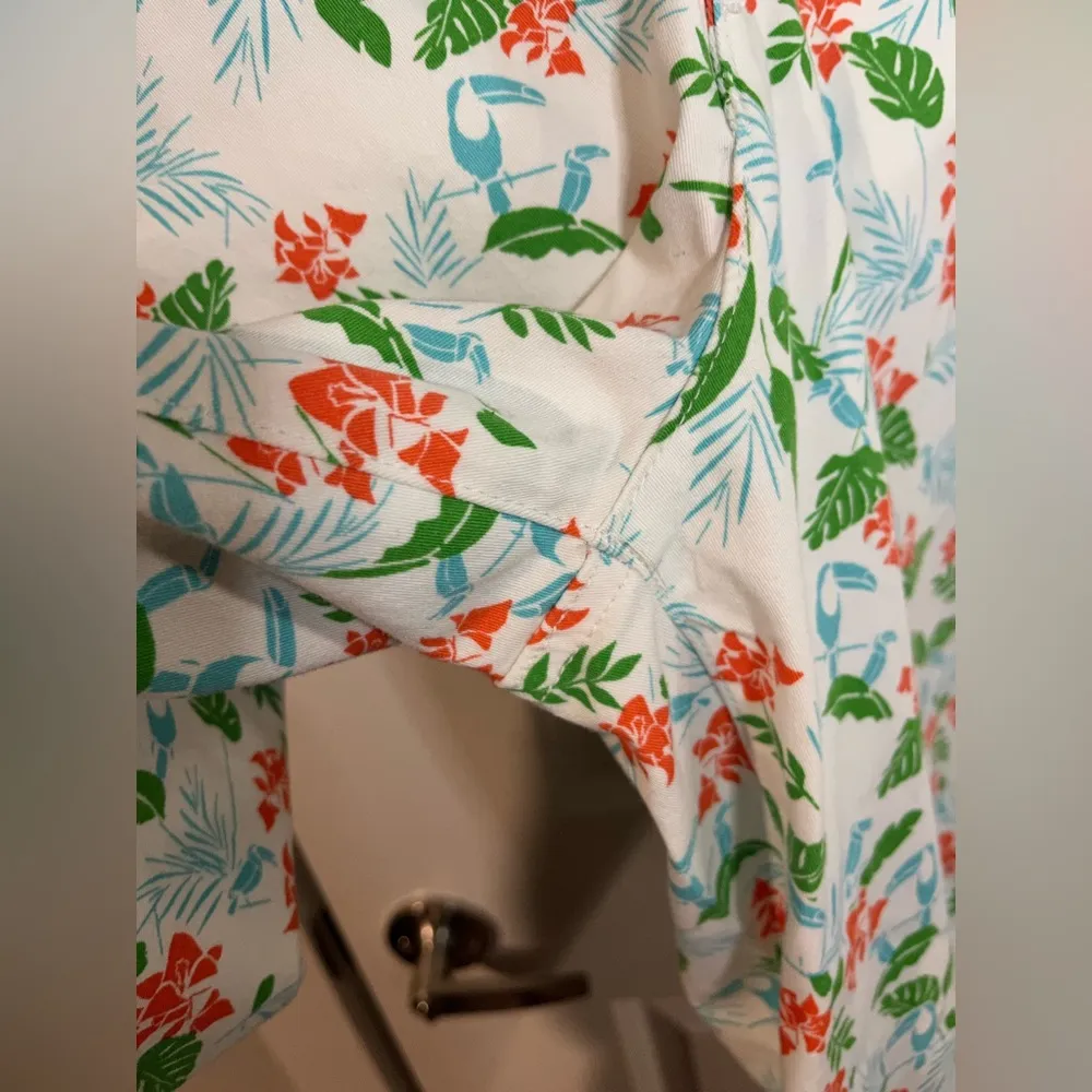 Charter Club Women's Petite Printed Bristol Capri Jeans White Tropical Toucan - Image 10