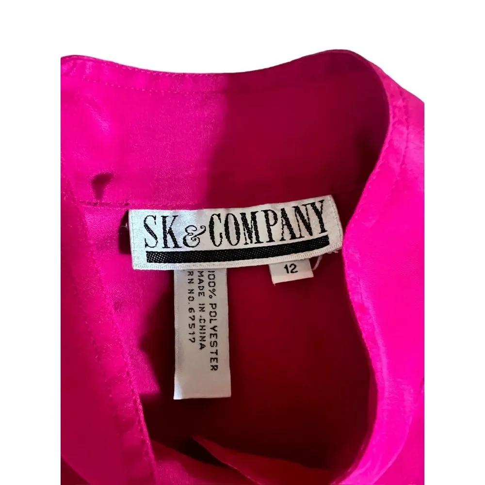 Sk Company Women's Pink Blouse Size 12 - Image 3