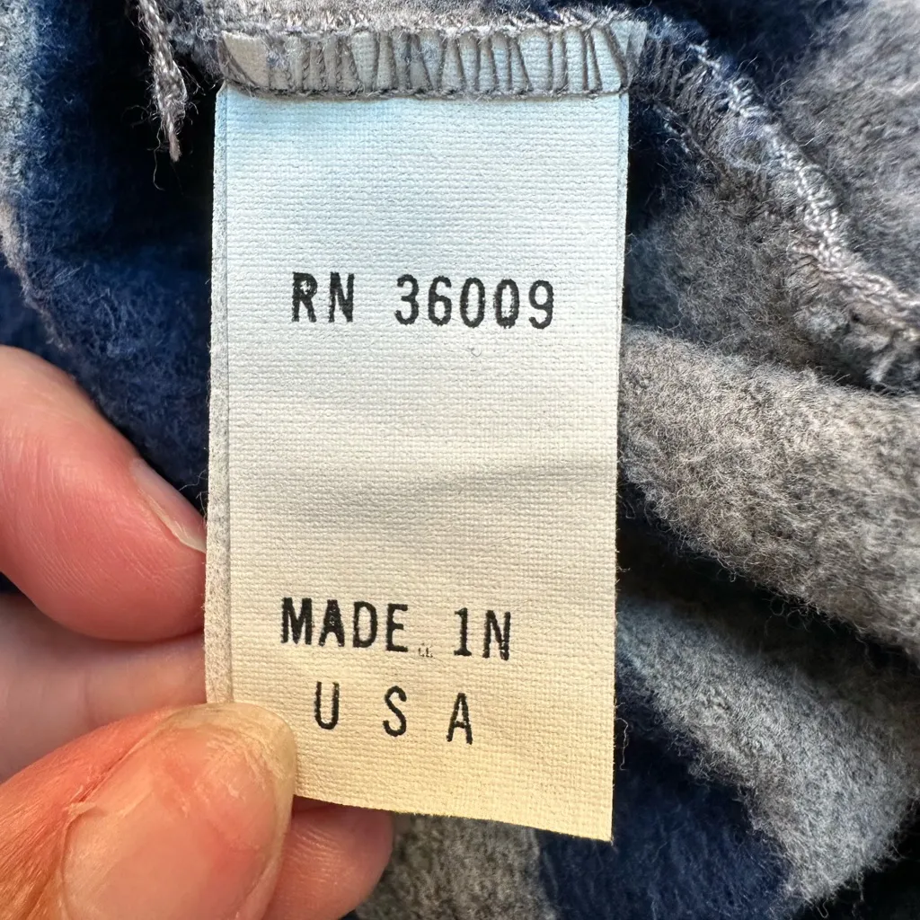 Vintage 80’s Calvin Klein Striped Navy & Gray Sweater Midi Dress Size Large L - Image 12