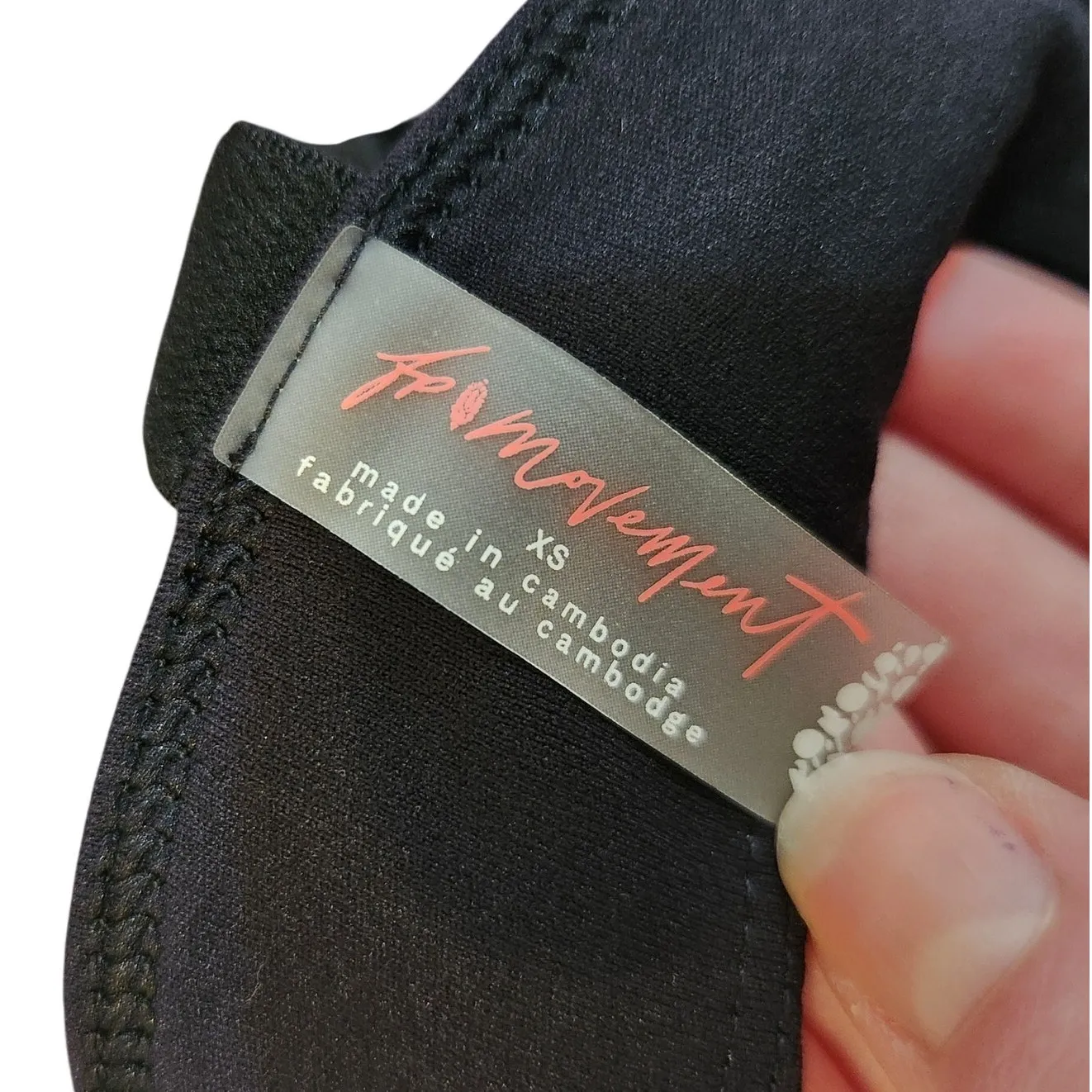 Free People Movement Black Strappy Activewear Stretch Run Racer Sports Bra XS - Image 7