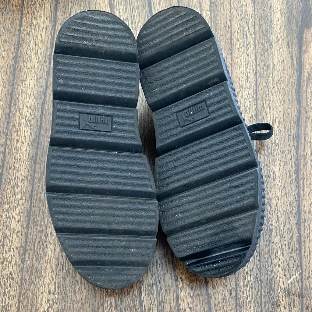 Fenty x Puma Cleated Creeper Suede Platform Sneakers Black Women’s 8 New! - Image 6