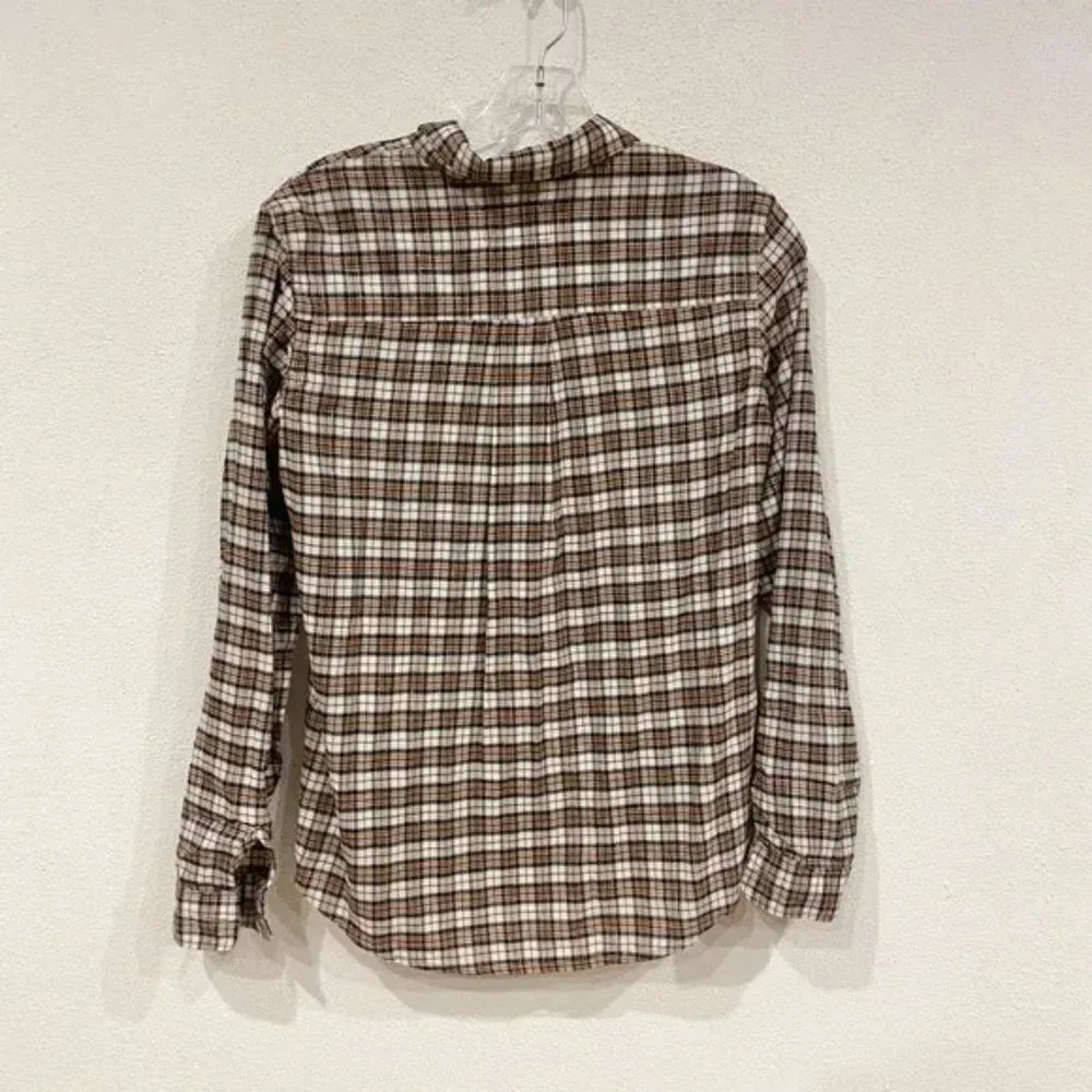 Current/Elliott  Plaid Button Down Shirt Size Small EUC - Image 4