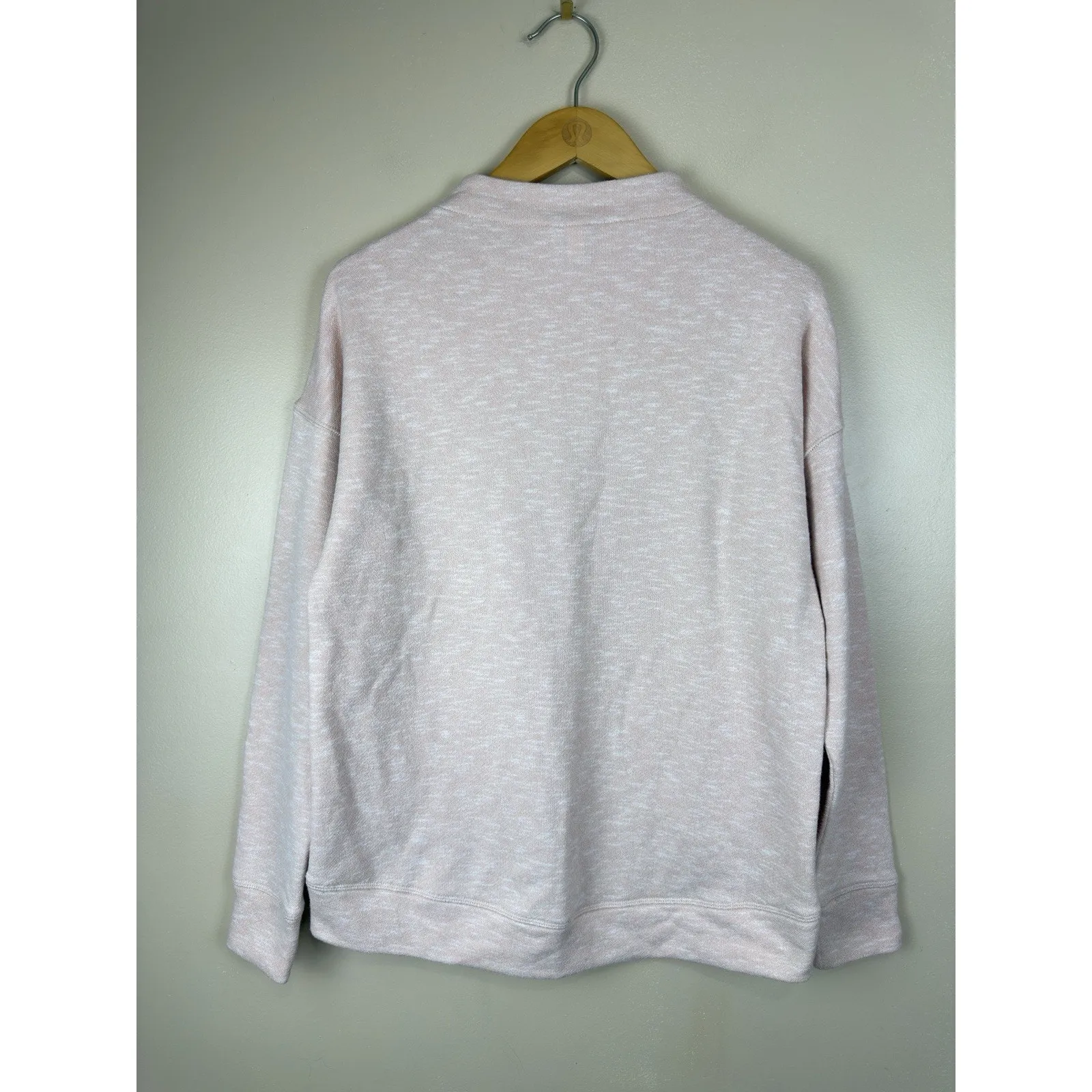 Duluth Women’s Pink Mock Neck Pullover Sweatshirt XS Kangaroo Pocket Cozy - Image 4