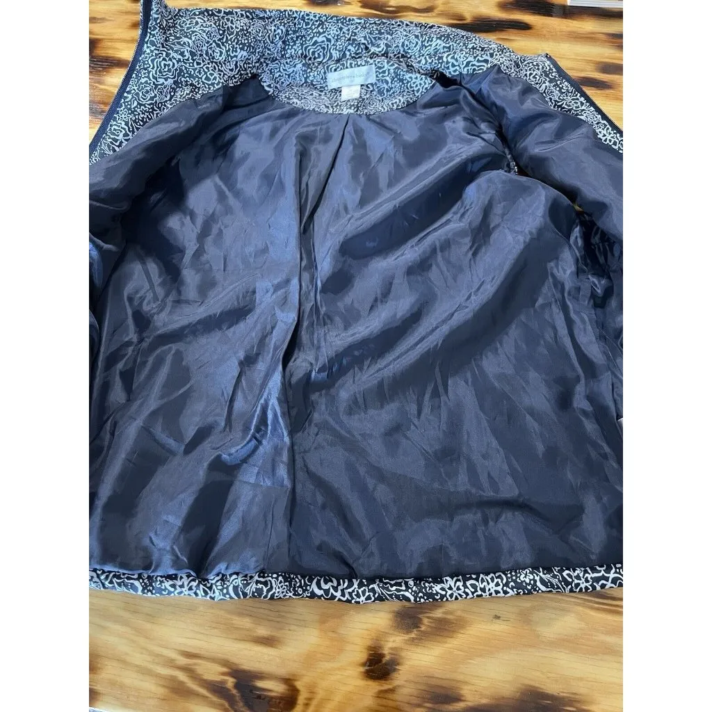 CHRISTOPHER & BANKS WOMEN'S Floral QUILTED ZIPPER FRONT VEST Size Medium Classic - Image 12