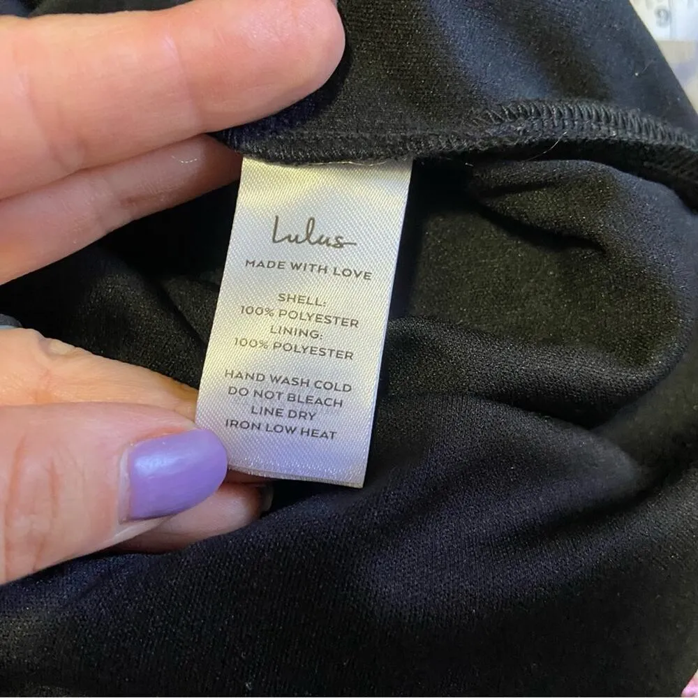 NWOT Lulus Blooming For Love Black Floral Embroidered Midi Dress - Image 5