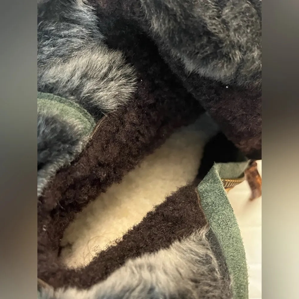 UGG Women's Aldabella Boots Shoes Italy Ink Charcoal Croc Shearling - Image 15