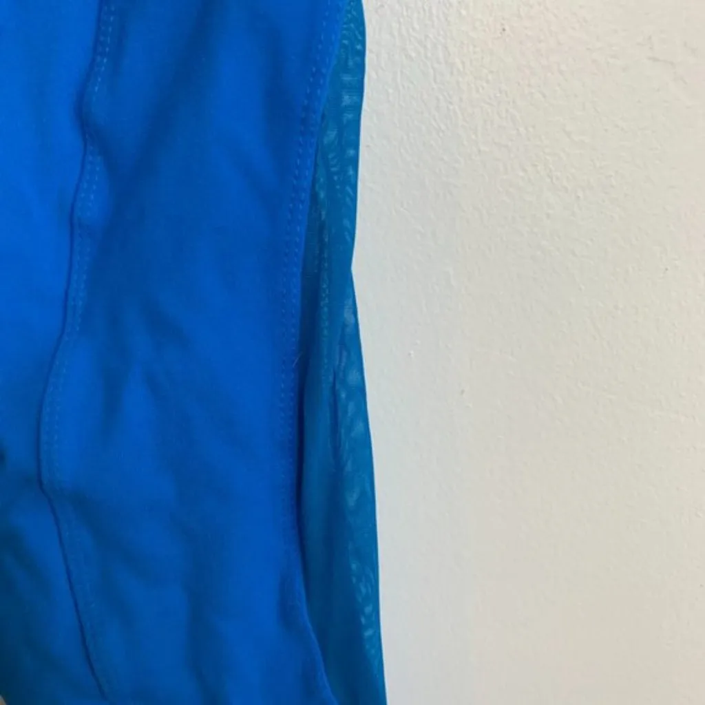 Alto Giro Glam Bright Blue Mesh Insert Leggings Size M - Image 5