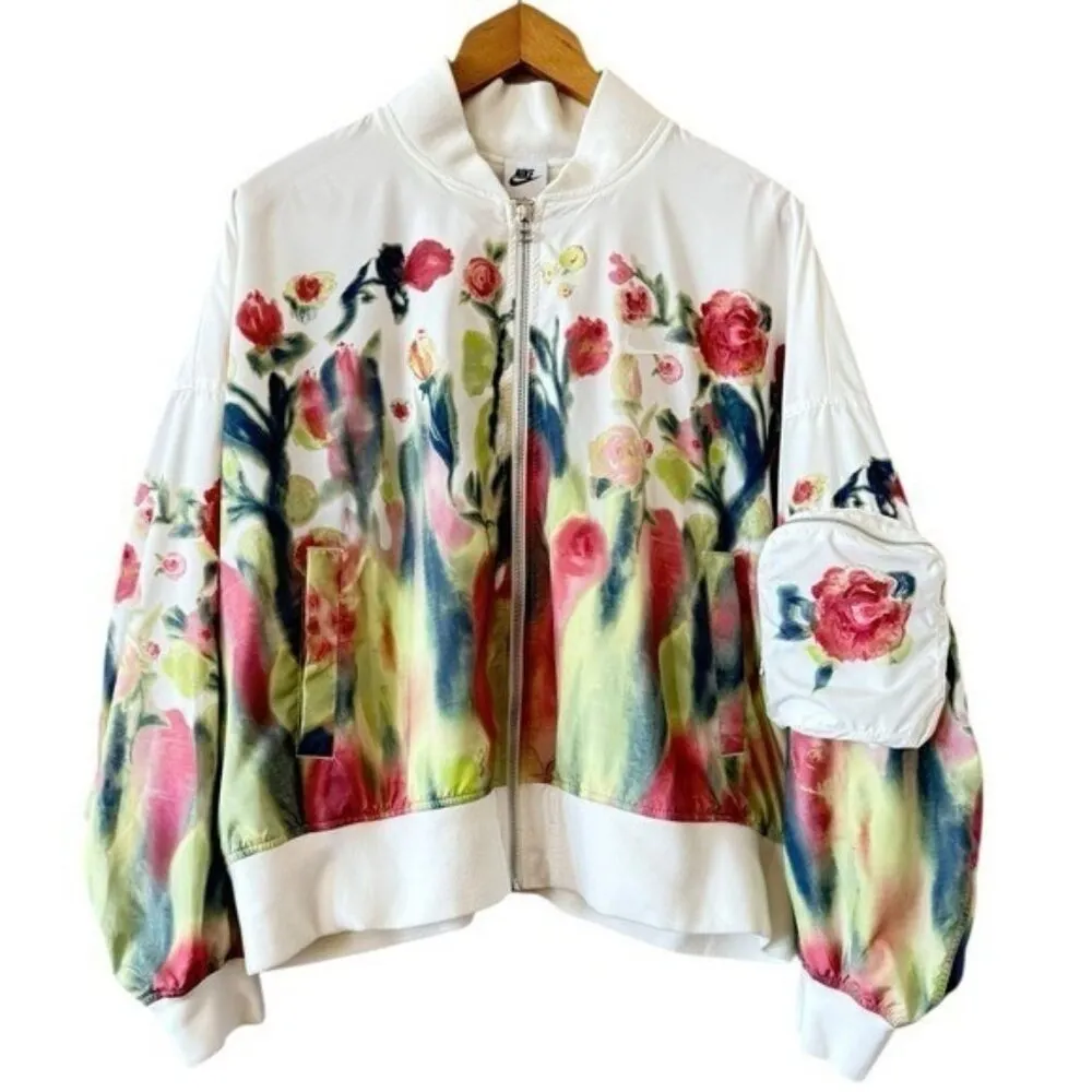 NIKE Sportswear Artist Collection Bomber Jacket Sail White Size L NEW - Image 2