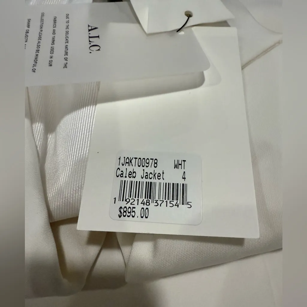 NWT A.L.C. ALC‎ Caleb Soft Suiting Jacket White Sz 4 $895 - Image 10