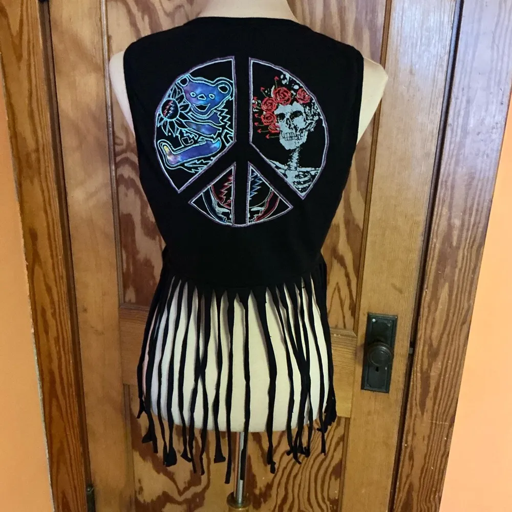 Grateful Dead The Wheel Fringed Vest - Image 3