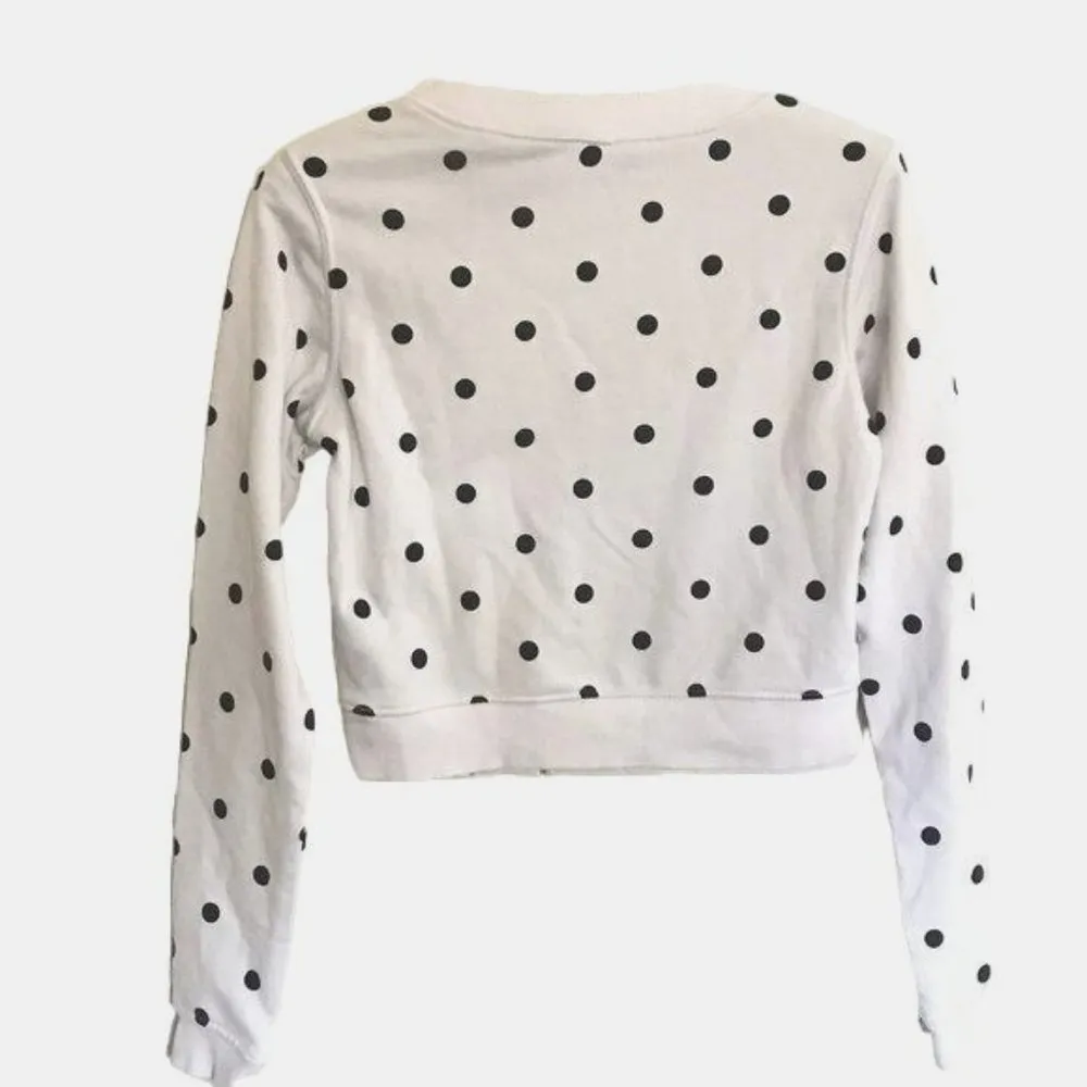 Divided H&M Crop Top White Black Polka-dots  Sweaters Juniors XS - Image 5