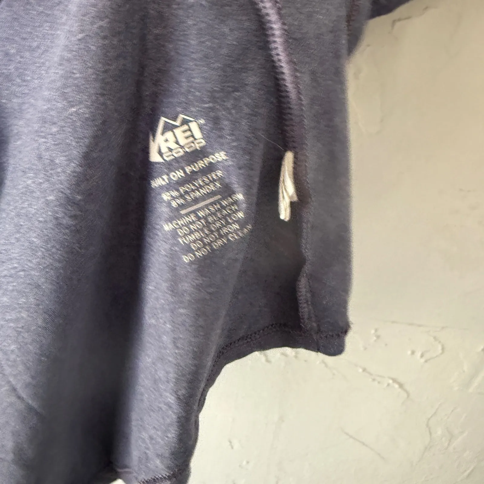 REI Co Op Womens Blue Short Sleeve Crew Neck T Shirt Built On Purpose Size Small Gray - Image 7