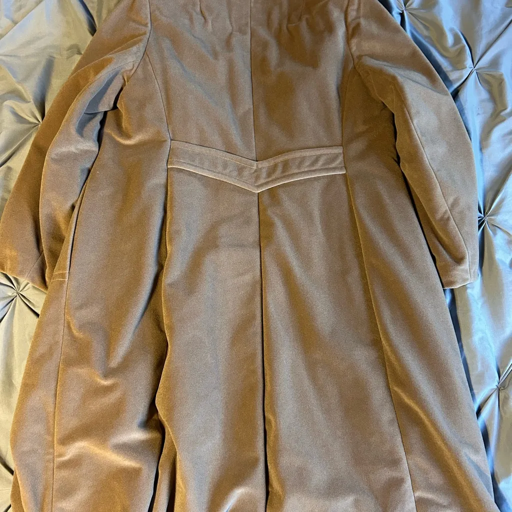 Vintage 1960's Wool Cashmere Coat w/ real mink fur collar women's Med 36" Camel Tan - Image 13