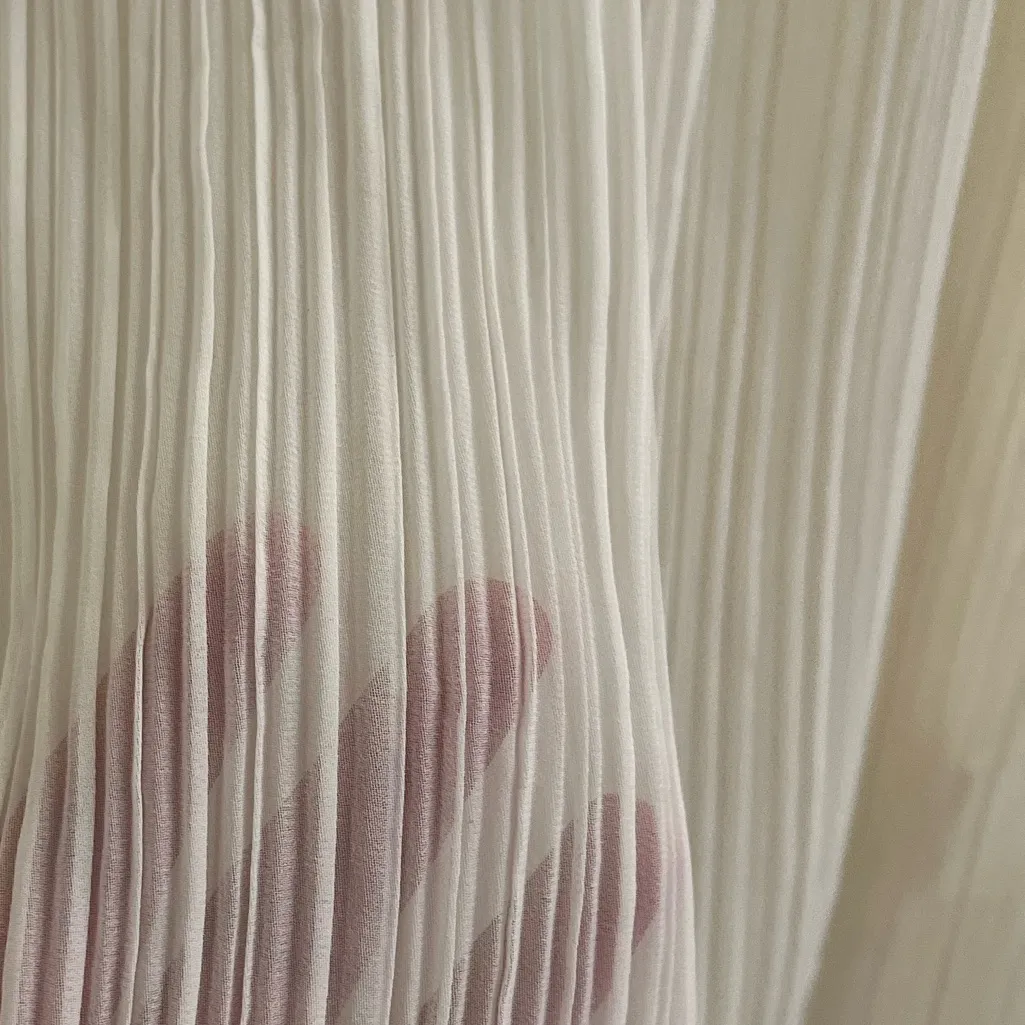 Frame Strong Shoulder Pleated Blouse Cream XS - Image 9