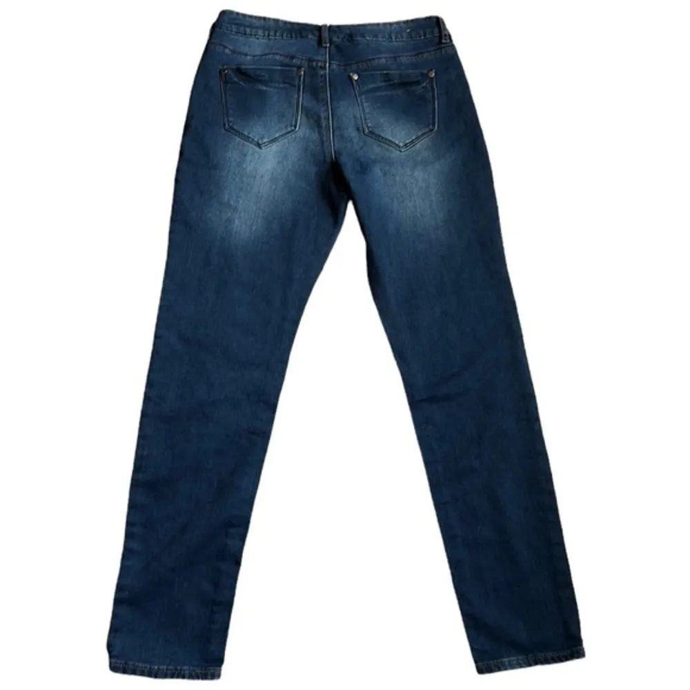 Buffalo Mimi Mid Rise Slim Boyfriend Dark Wash Jeans Size - Image 10