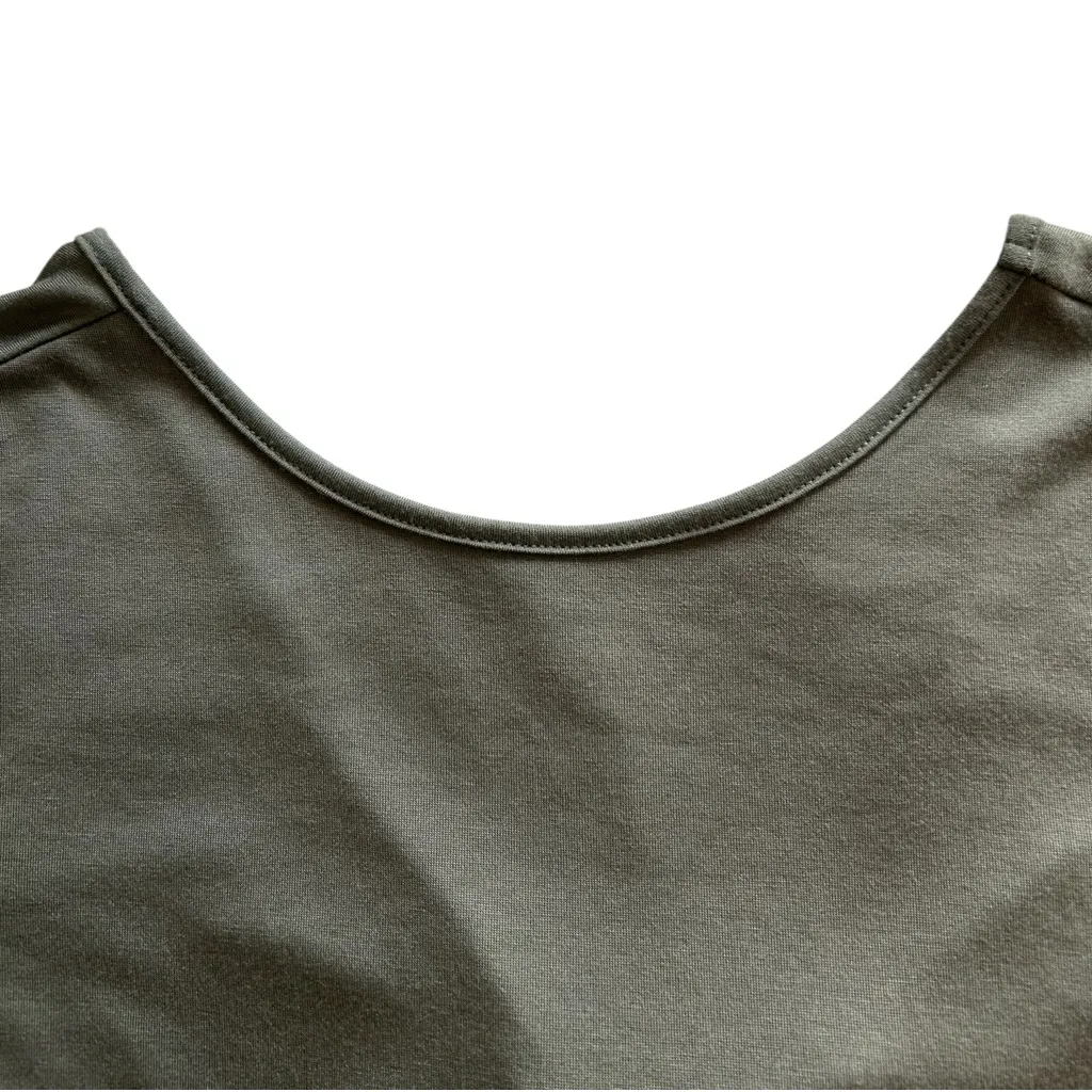 Athleta Waterfall Top Olive Lightweight Long Sleeve Twist Open Back NWT Size S - Image 5