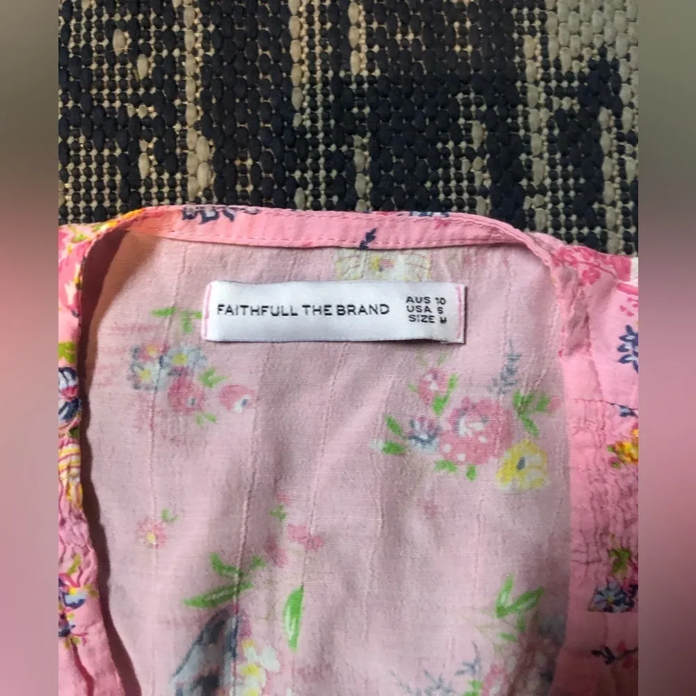 Faithfull The Brand La Colle Top in Pink Juliette Floral sz M - Image 7