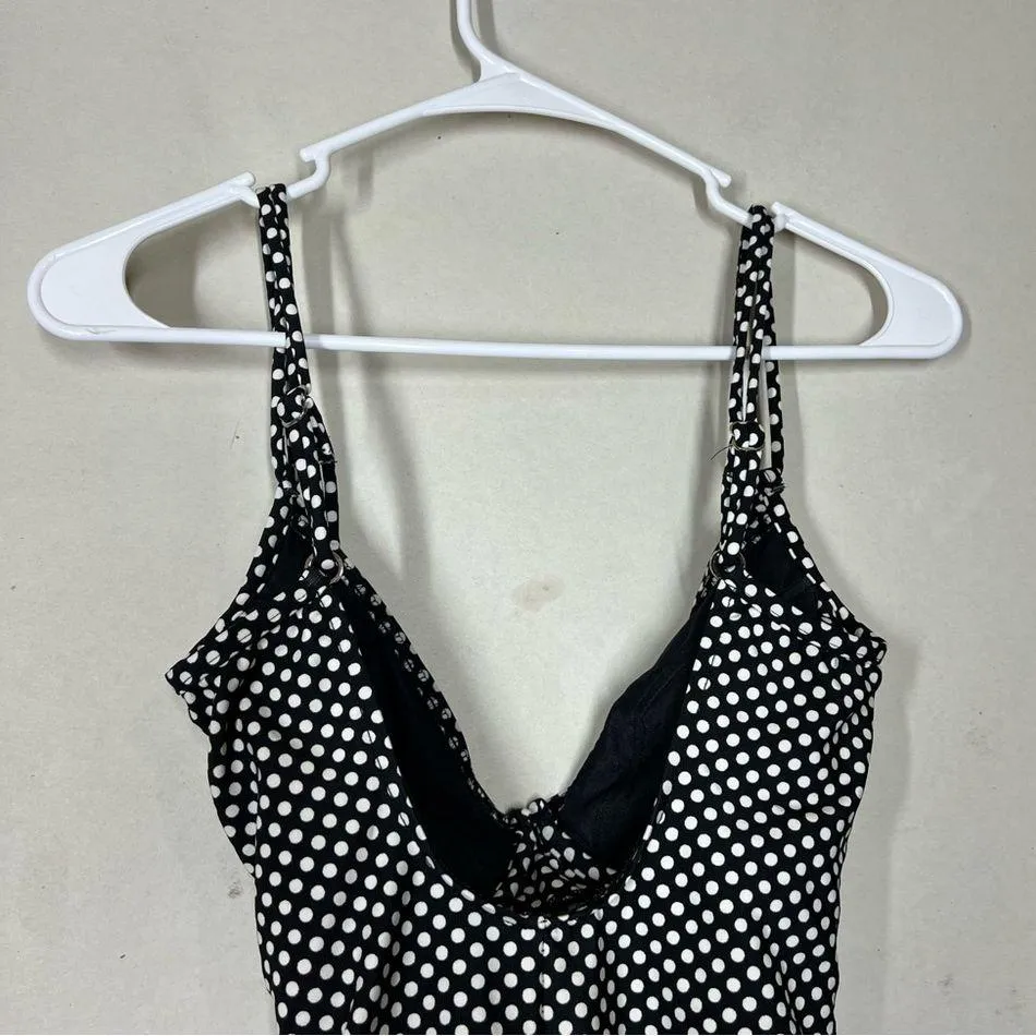 Magicsuit by Miraclesuit Polka Dot One Piece Swimsuit Size 10 Black - Image 4