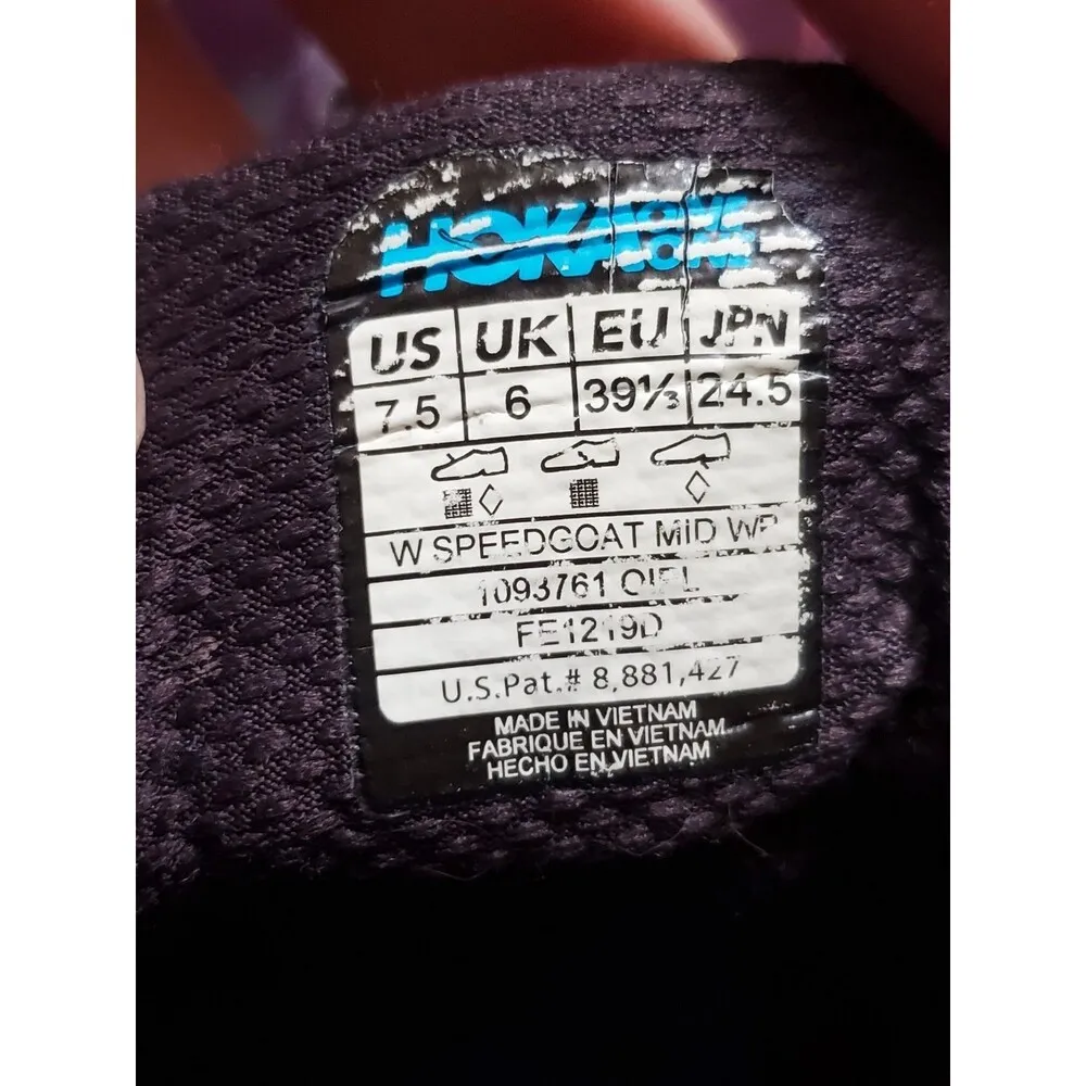 Hoka Women's Speedgoat Mid Waterproof Trail Running Shoes Size 7.5 Plum Purple - Image 10