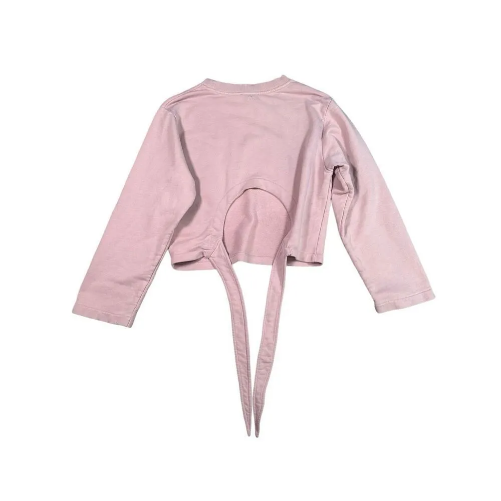 Varley Pink Weymouth Tie-back Cotton Pullover Crewneck Sweatshirt Athletic XS - Image 6