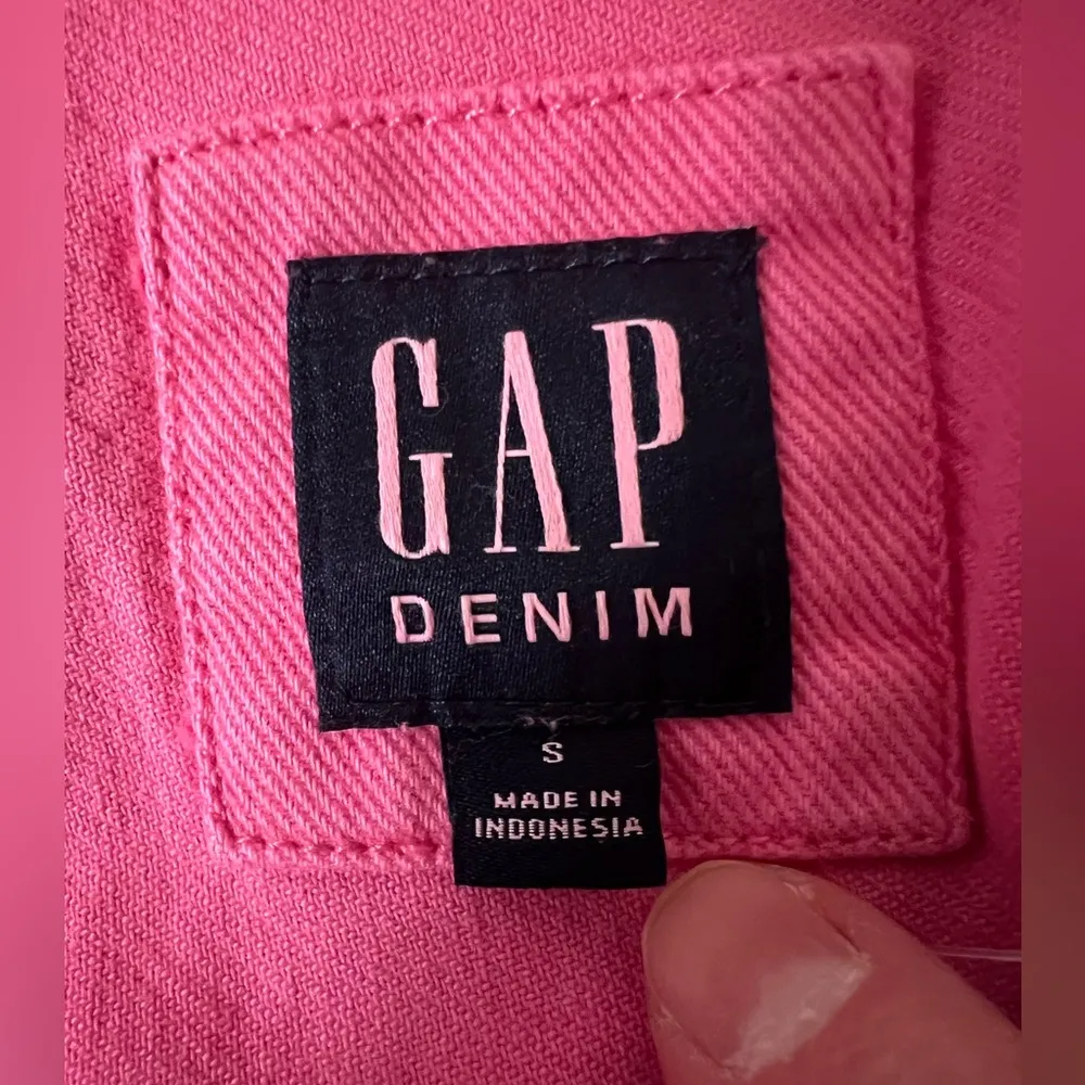 Gap Denim Pink Jean Jacket Barbiecore Colorful Pockets NWT Gap For Good Small - Image 2