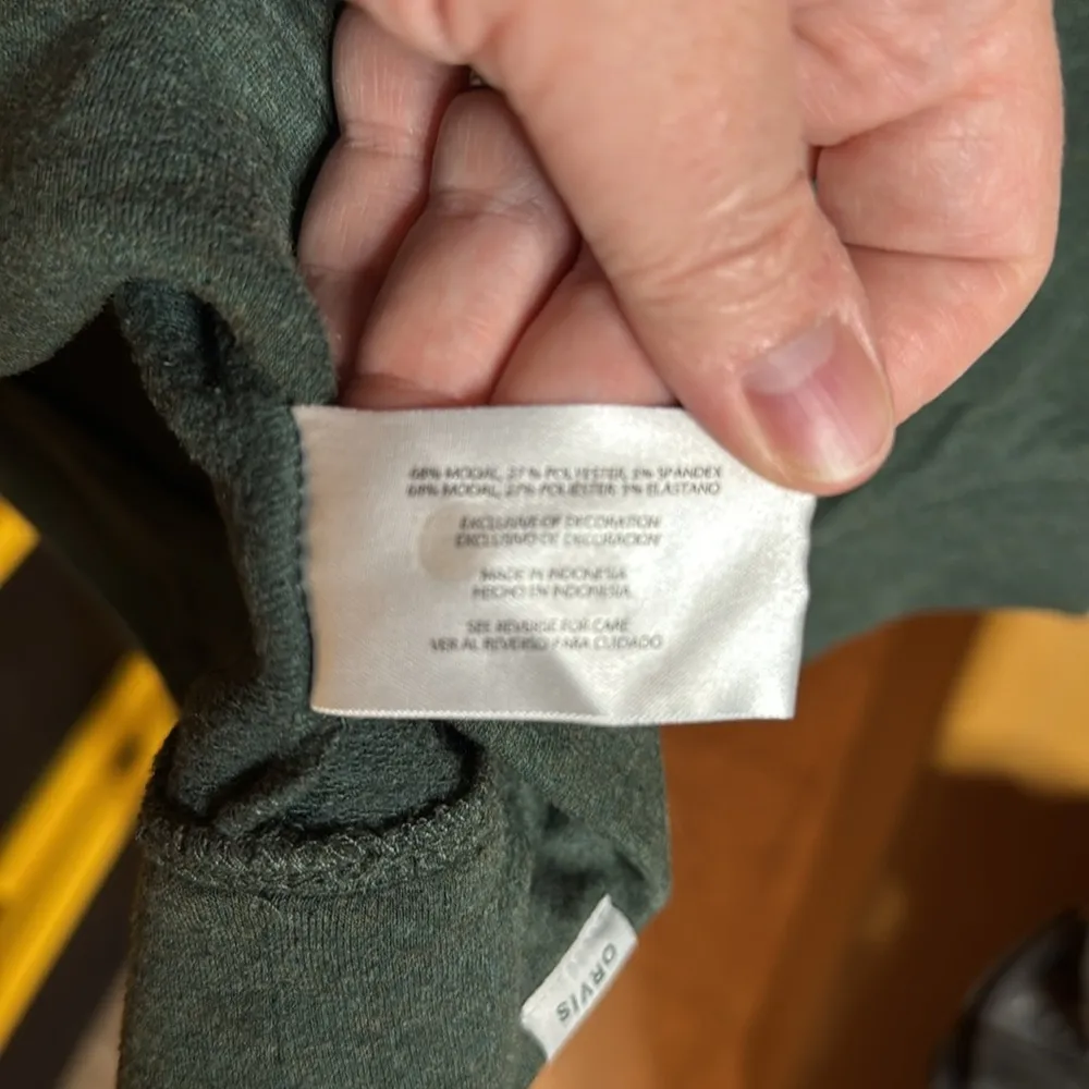 ORVIS COZY PULLOVER LONG SLEEVE HEATHER GREEN SIZE SMALL - Image 6