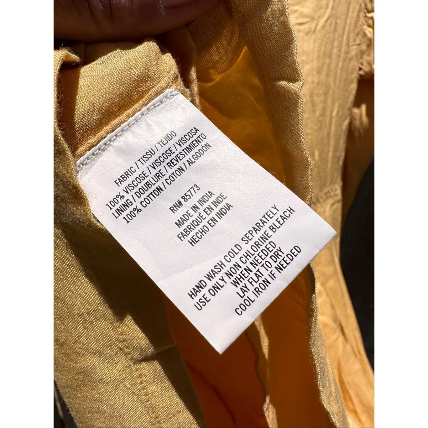 O'Neill Long Sleeve Lace Crochet V-Neck Ryana Yellow Romper (S) NWT - Image 9