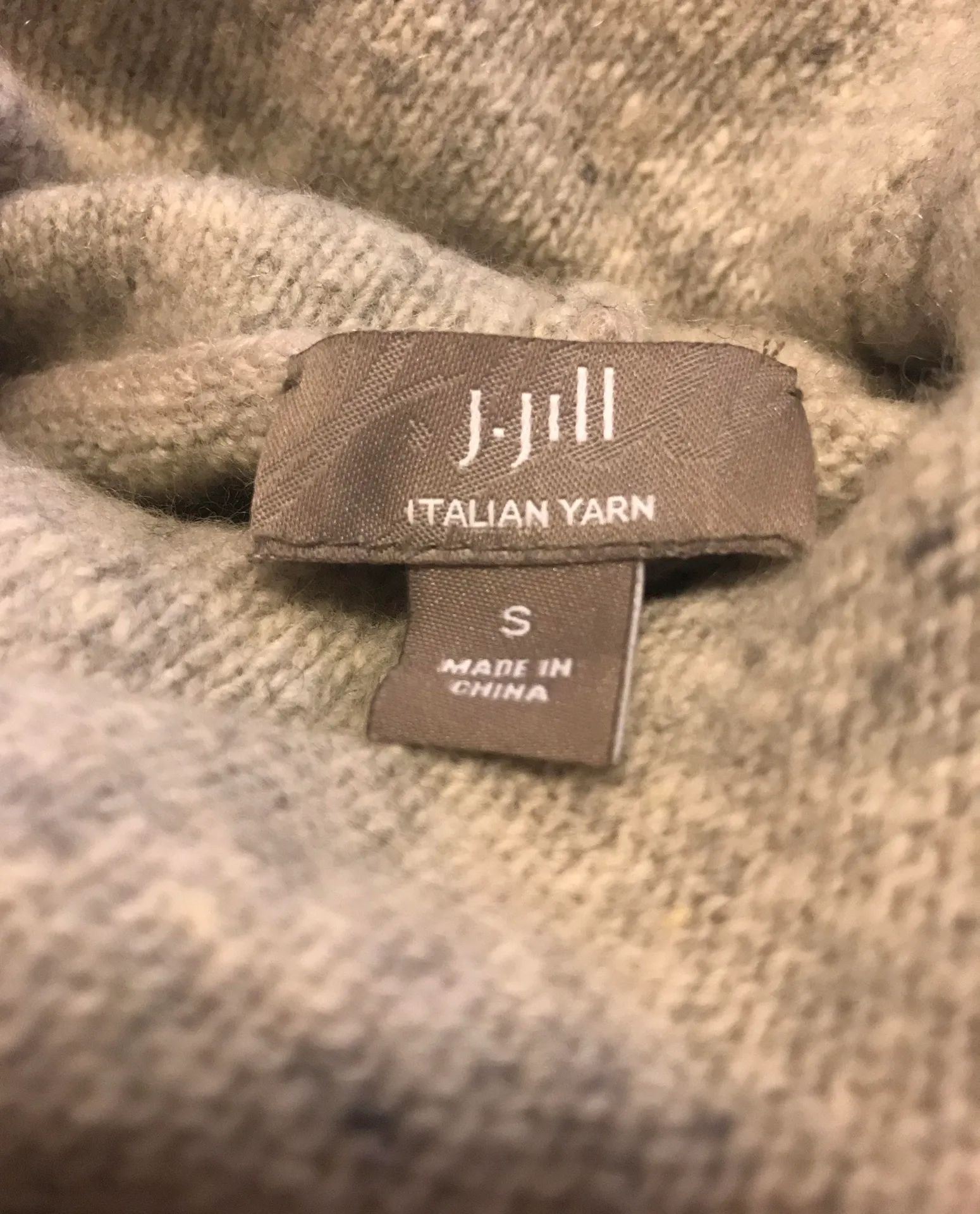 J.Jill Women’s Grey Turtleneck Knit Sweater Wool & Cashmere Blend - Image 3