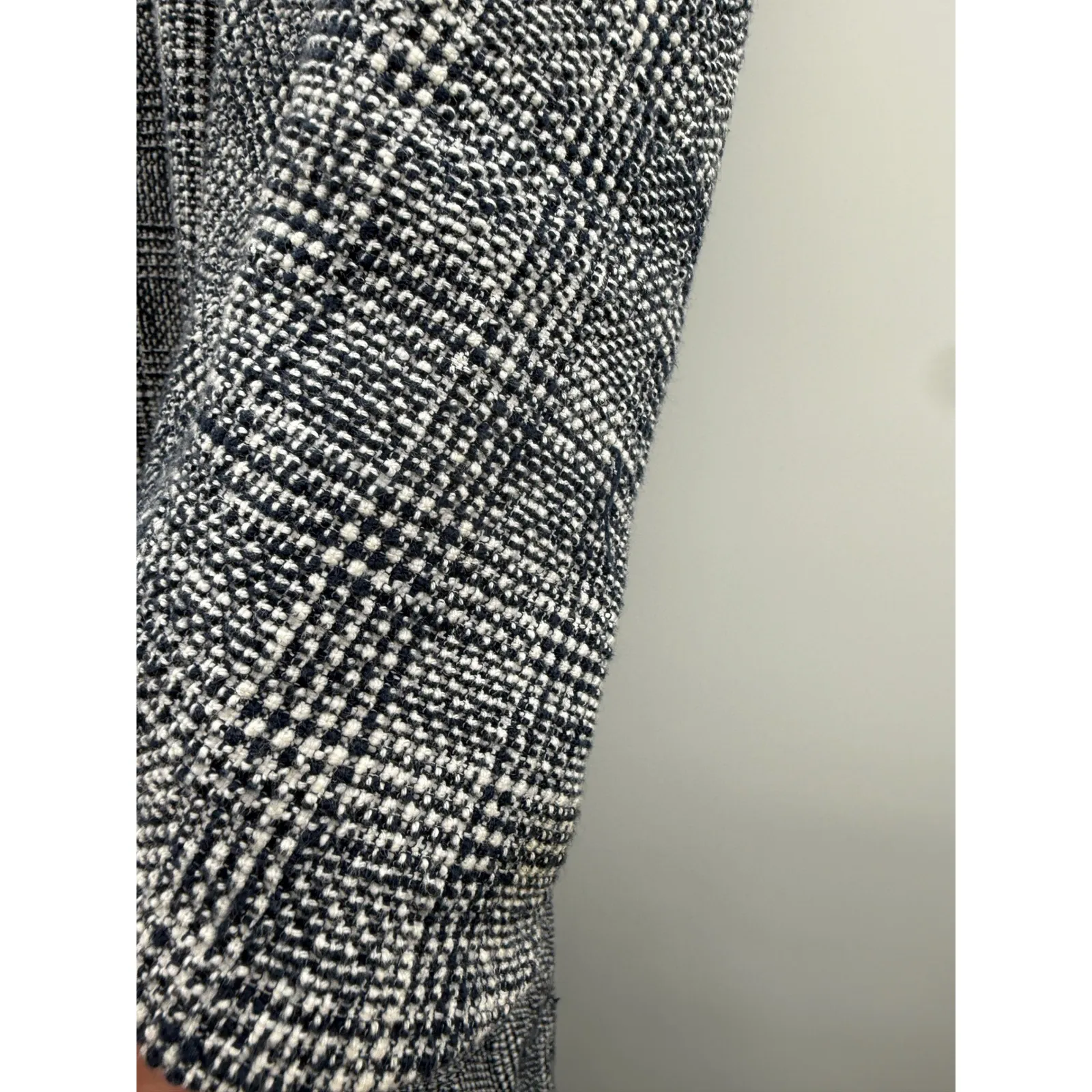 Veronica‎ Beard Fiona Coat Women's Medium Blue Multi Plaid Long Wool Blend Fall - Image 11