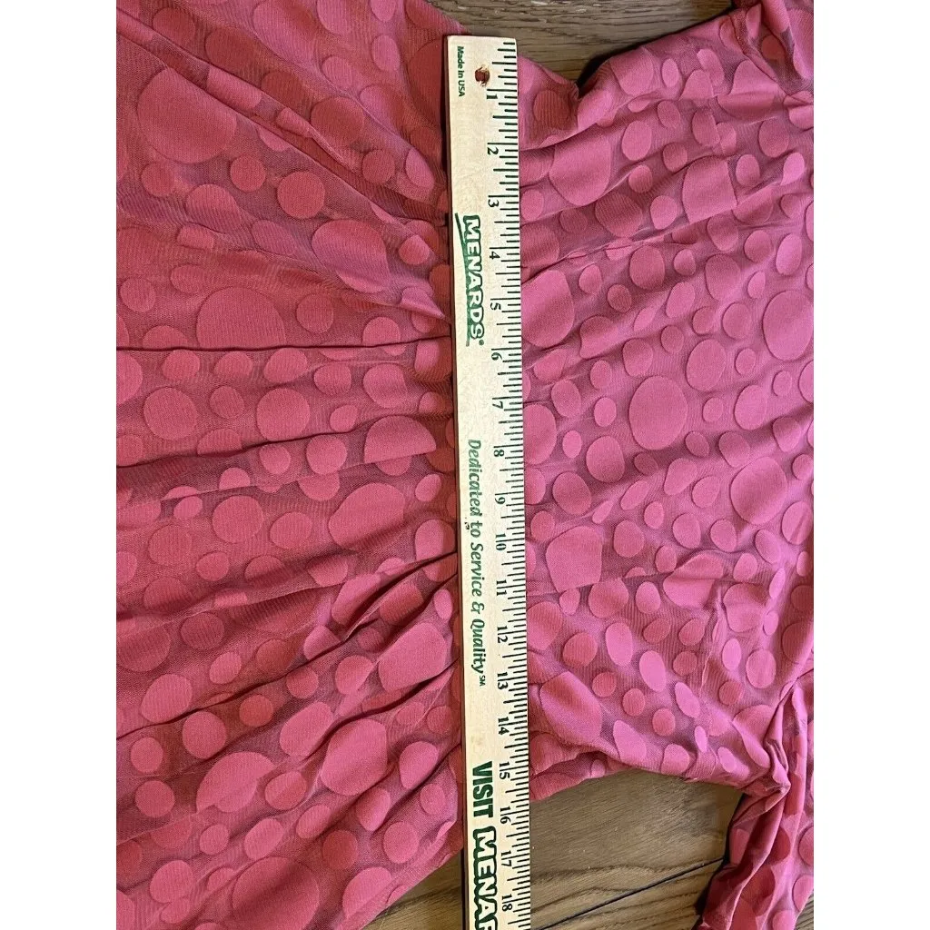 LC Lauren Conrad‎ Dress Womens Size 16 Pink Fit&Flare Polka Dot Size Zip - Image 7