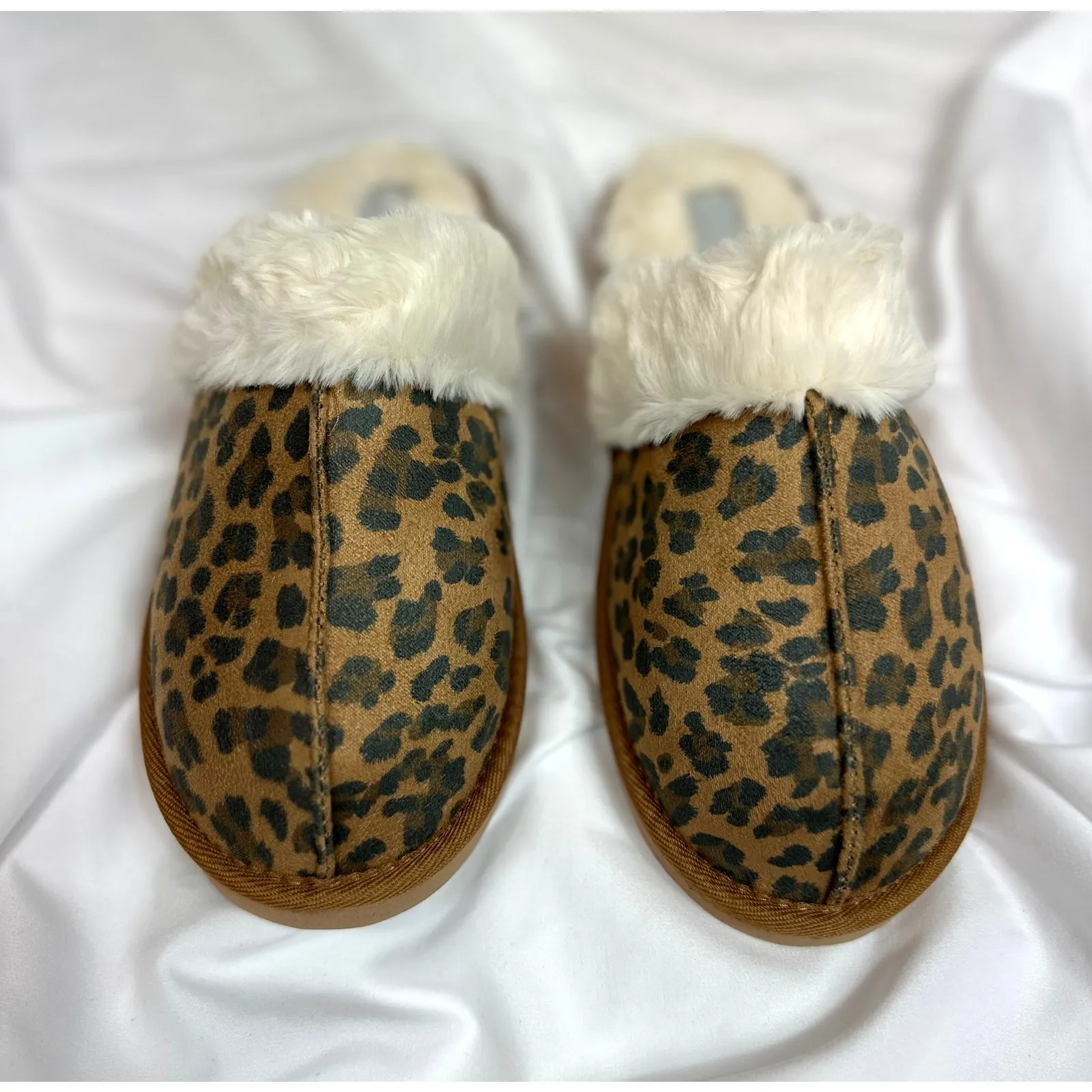 Volatile Microsuede with Faux Shearling Slipper Leopard Fluff 9 Brown - Image 11