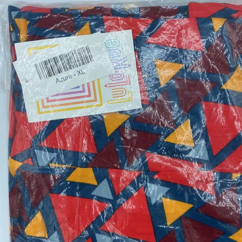 NEW! $35 LULAROE AZURE Skirt XL Bright Geometric Triangles - Image 7