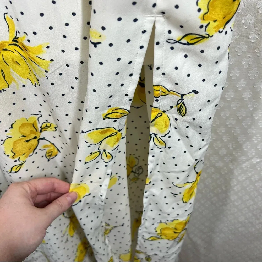 Abercrombie & Fitch NWT White‎ Yellow Romantic Floral Maxi Slip Dress - Image 3
