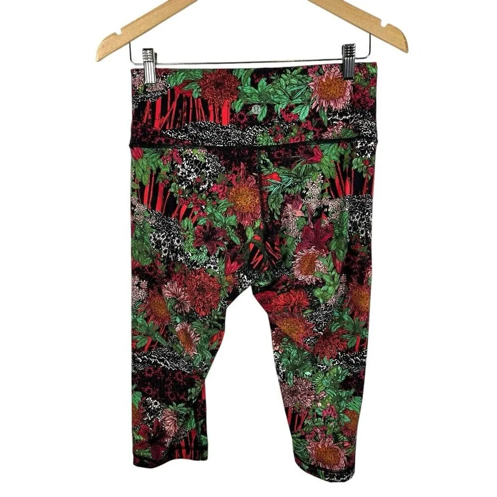 Lululemon Size 10 Wunder Under HR Crop 1/2 Tight 17" ~ Luxtreme‎ Zen Garden - Image 3