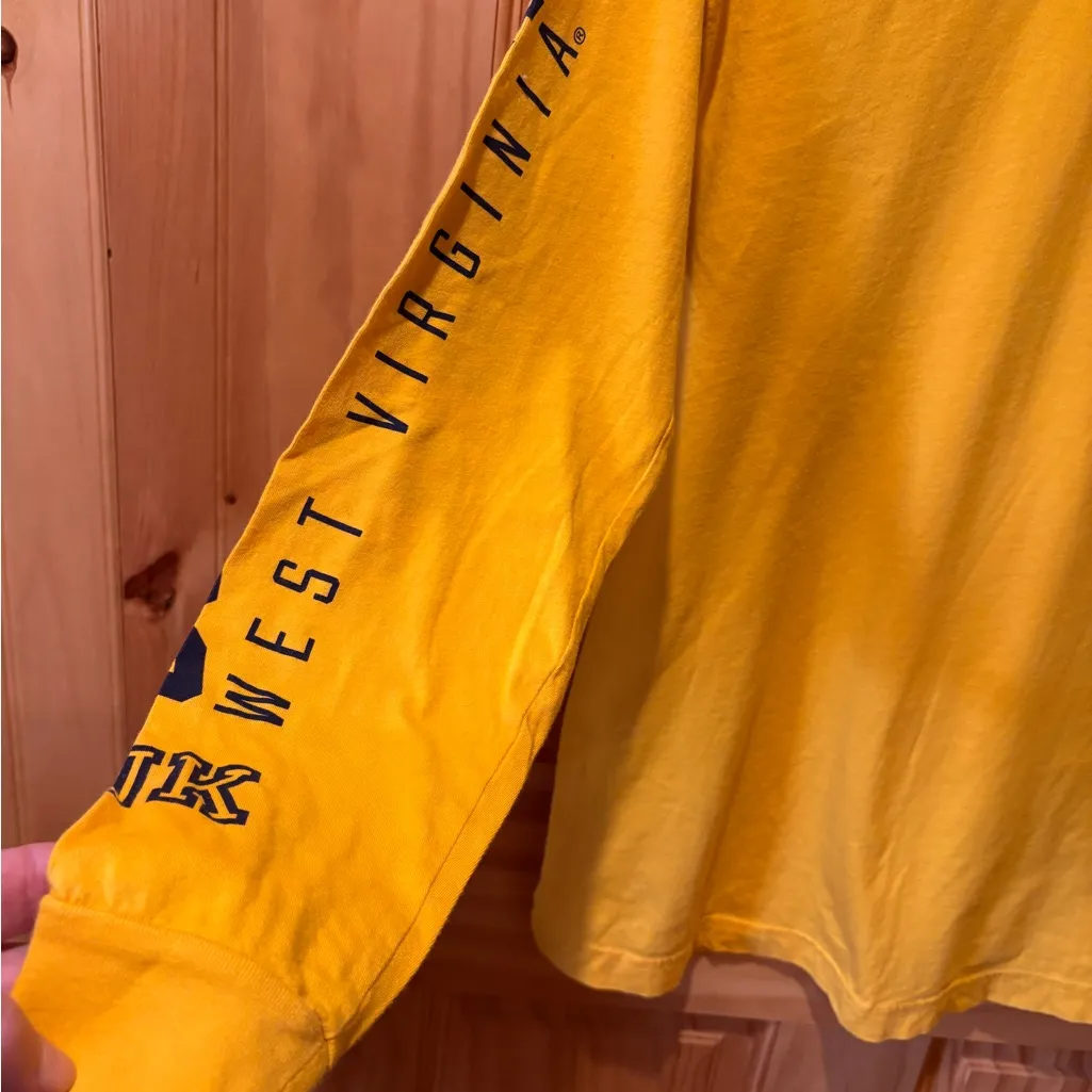 Victoria's Secret PINK West Virginia Mountaineers "Gold Rush" ls t-shirt Wmns XS - Image 3