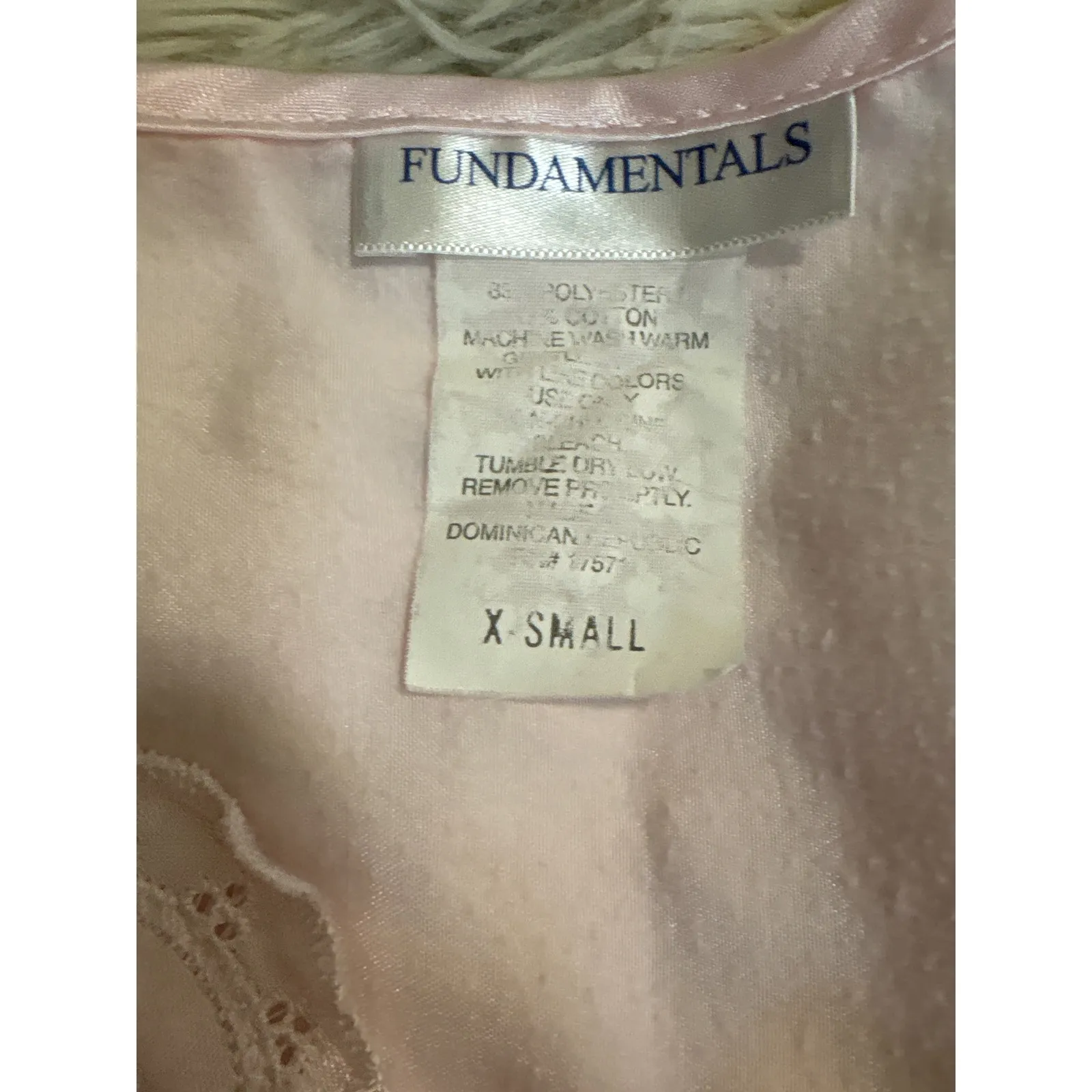 Fundamentals Pink Satin Lace Nightgown Robe Nightie Sleepwear Womens XS - Image 3