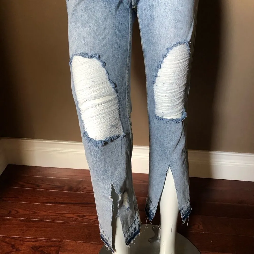 ZARA  TRF IXD Denim Distressed NWT - Image 5