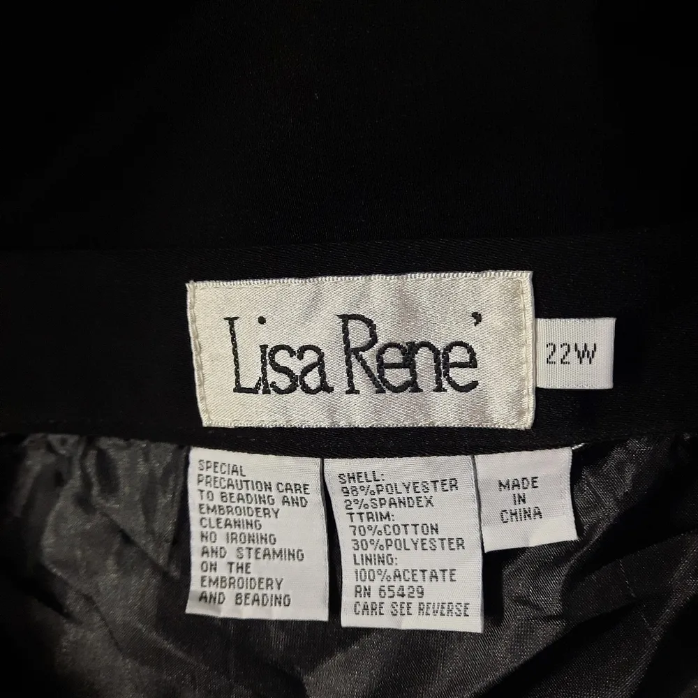 Lisa Rene' Skirt Women's Size 22W Black Office Career Wear Church - Image 4
