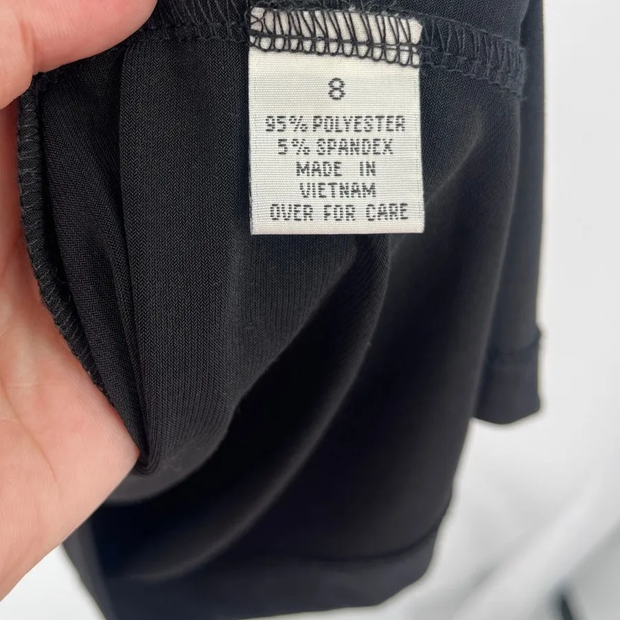 AA Studio Sheath Dress Sz 8 Statement Collar Studs Y2K Retro Old Hollywood Glam Black - Image 9