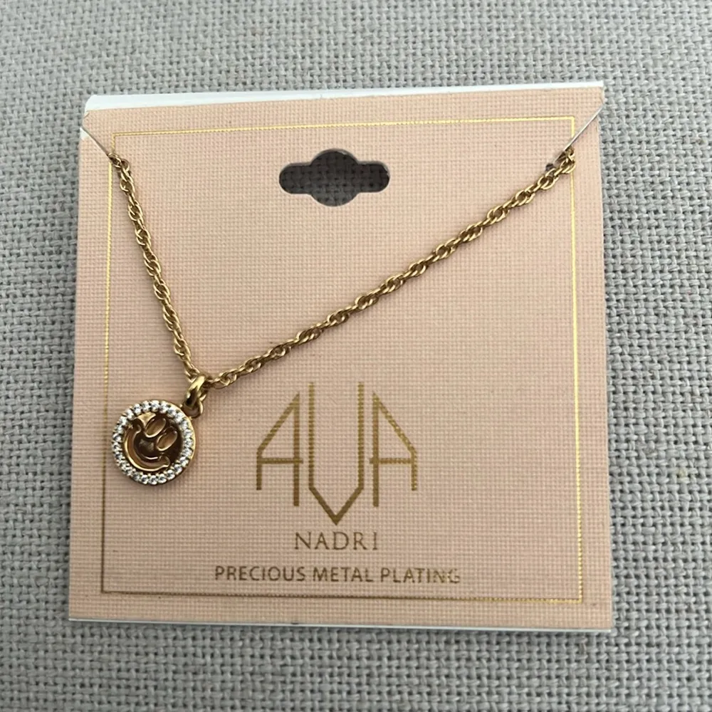 Ava Nadri 18kt. Gold Plated Brass Smiley Face Pendant Necklace, New w/Tag - Image 3